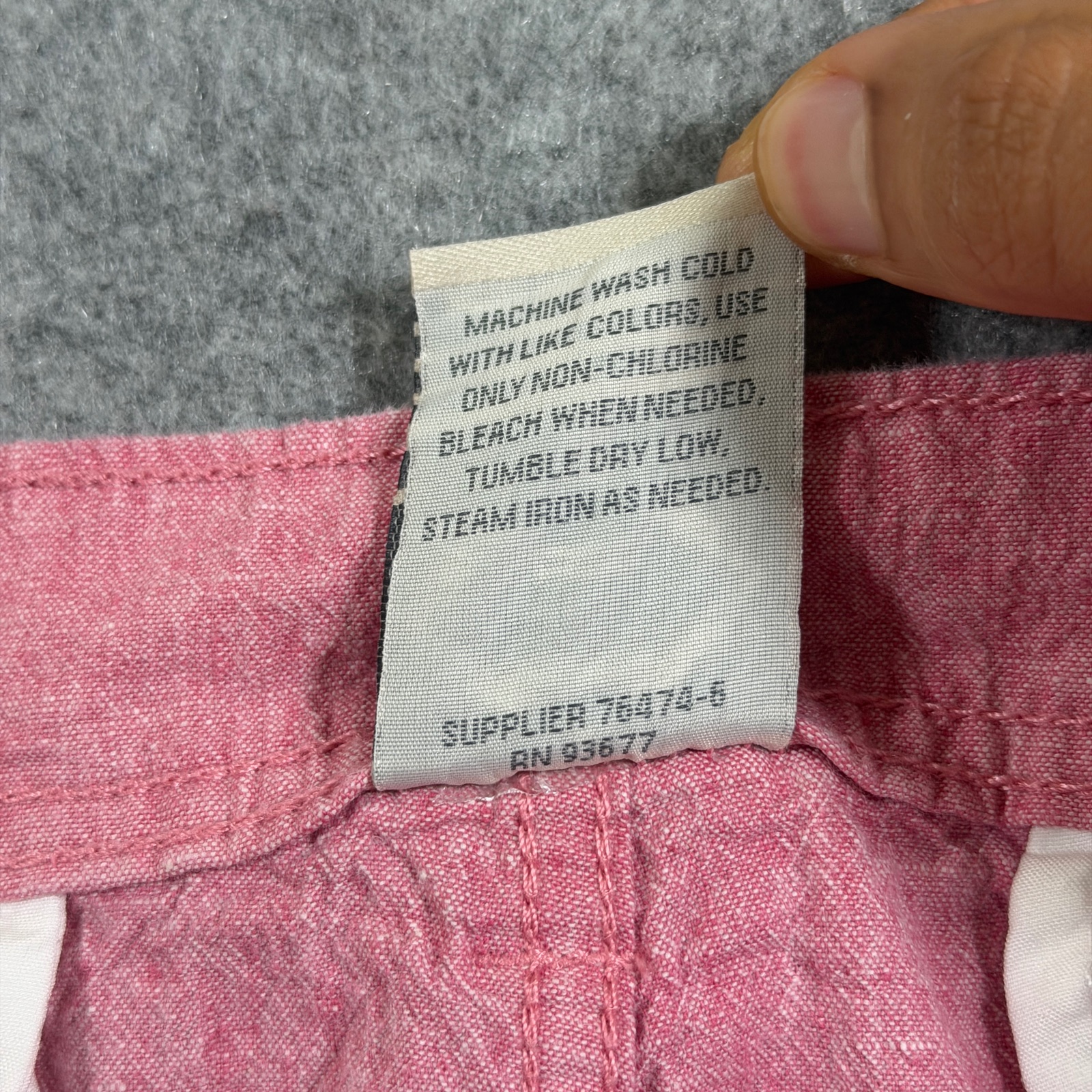 St. John's Bay Shorts Mens 36 Pink Cotton Linen Flat Front Preppy Summer thumbnail 8