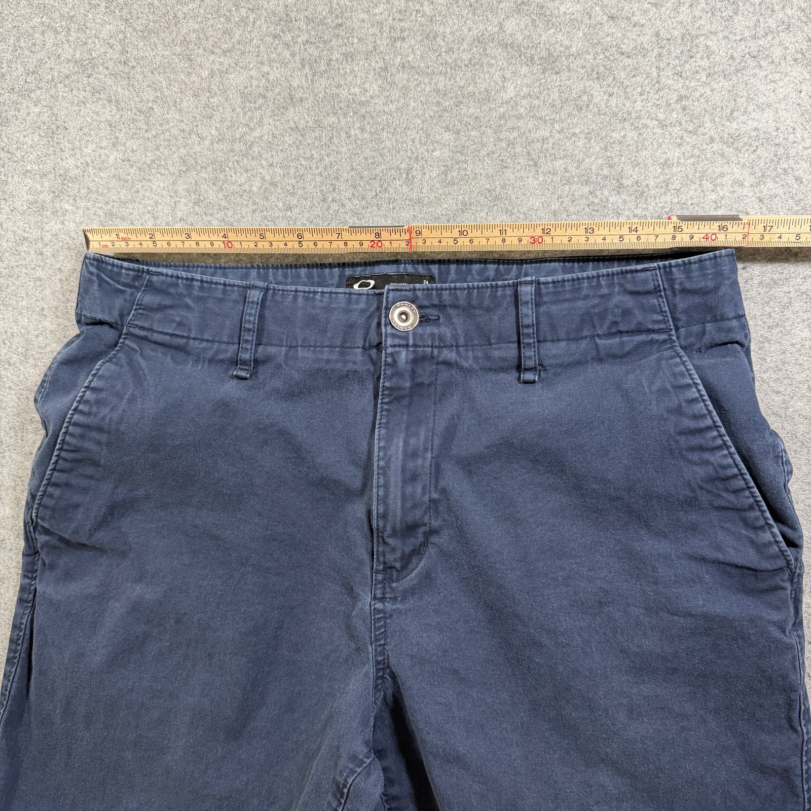 Oakley Chino Shorts Mens 34 Navy Blue Cotton Stretch Golf Preppy Casual thumbnail 6