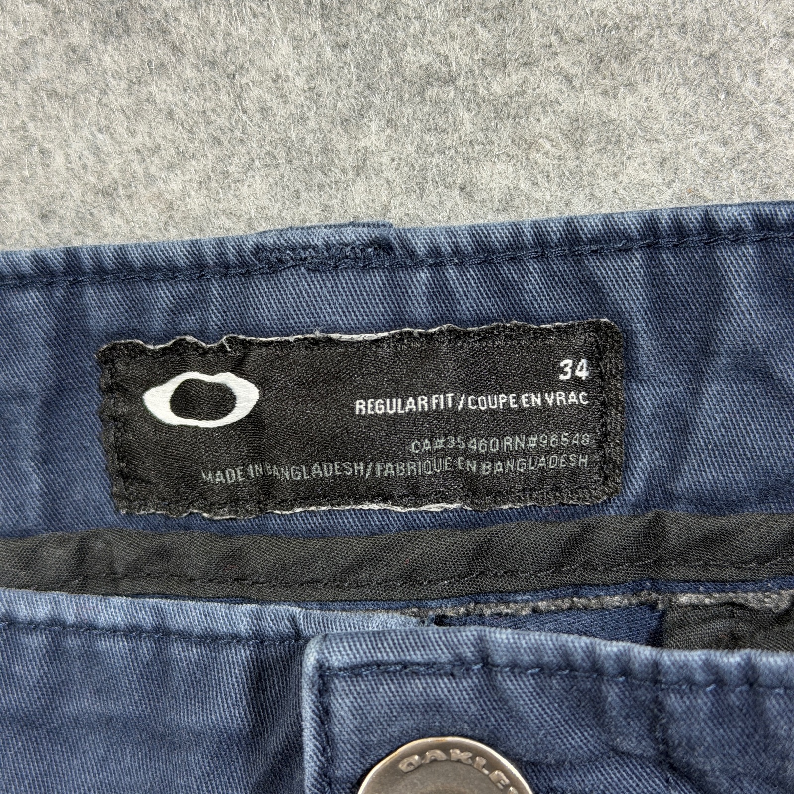 Oakley Chino Shorts Mens 34 Navy Blue Cotton Stretch Golf Preppy Casual thumbnail 10
