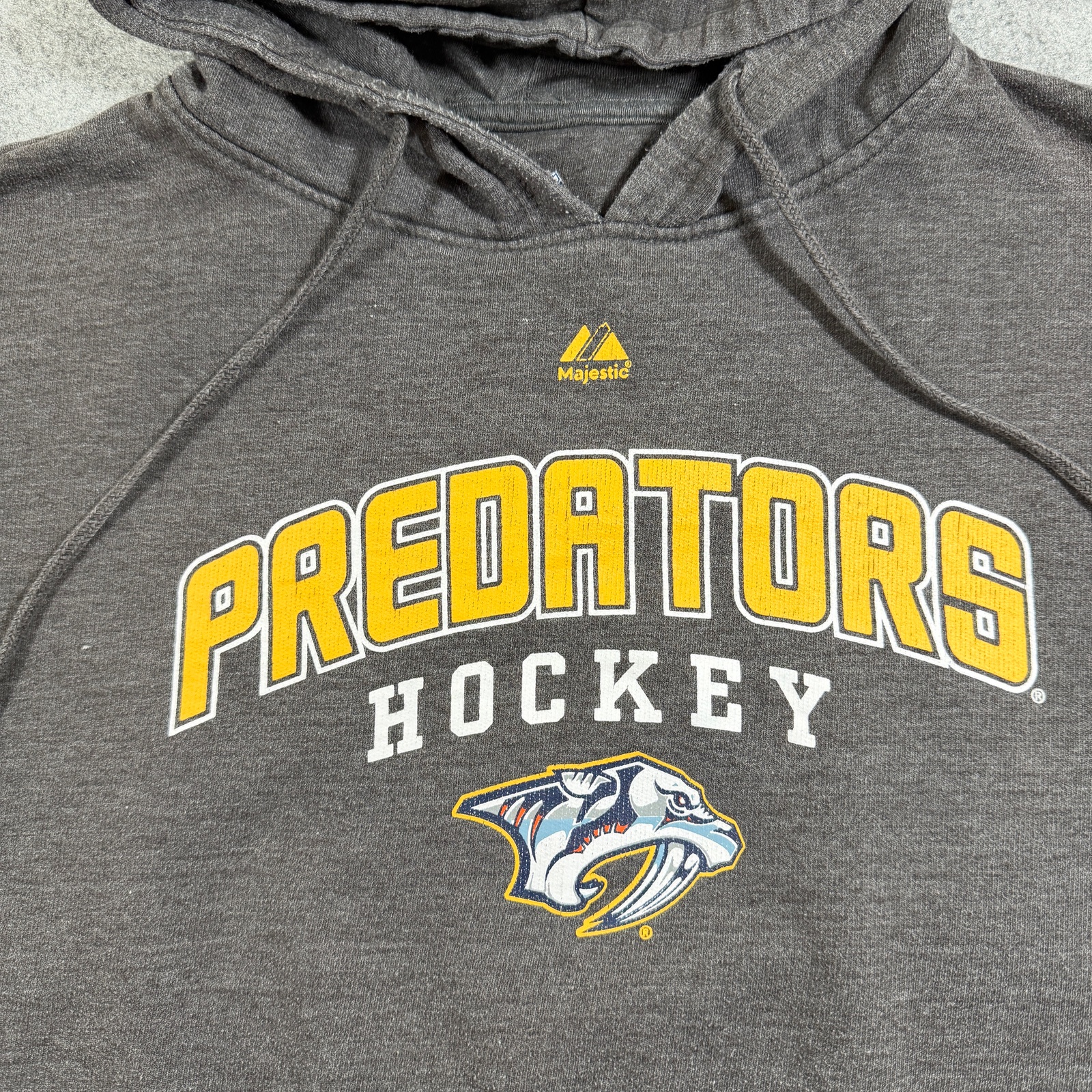 Majestic Nashville Predators Hoodie Mens 3X Gray Hockey NHL Fleece Pullover thumbnail 4