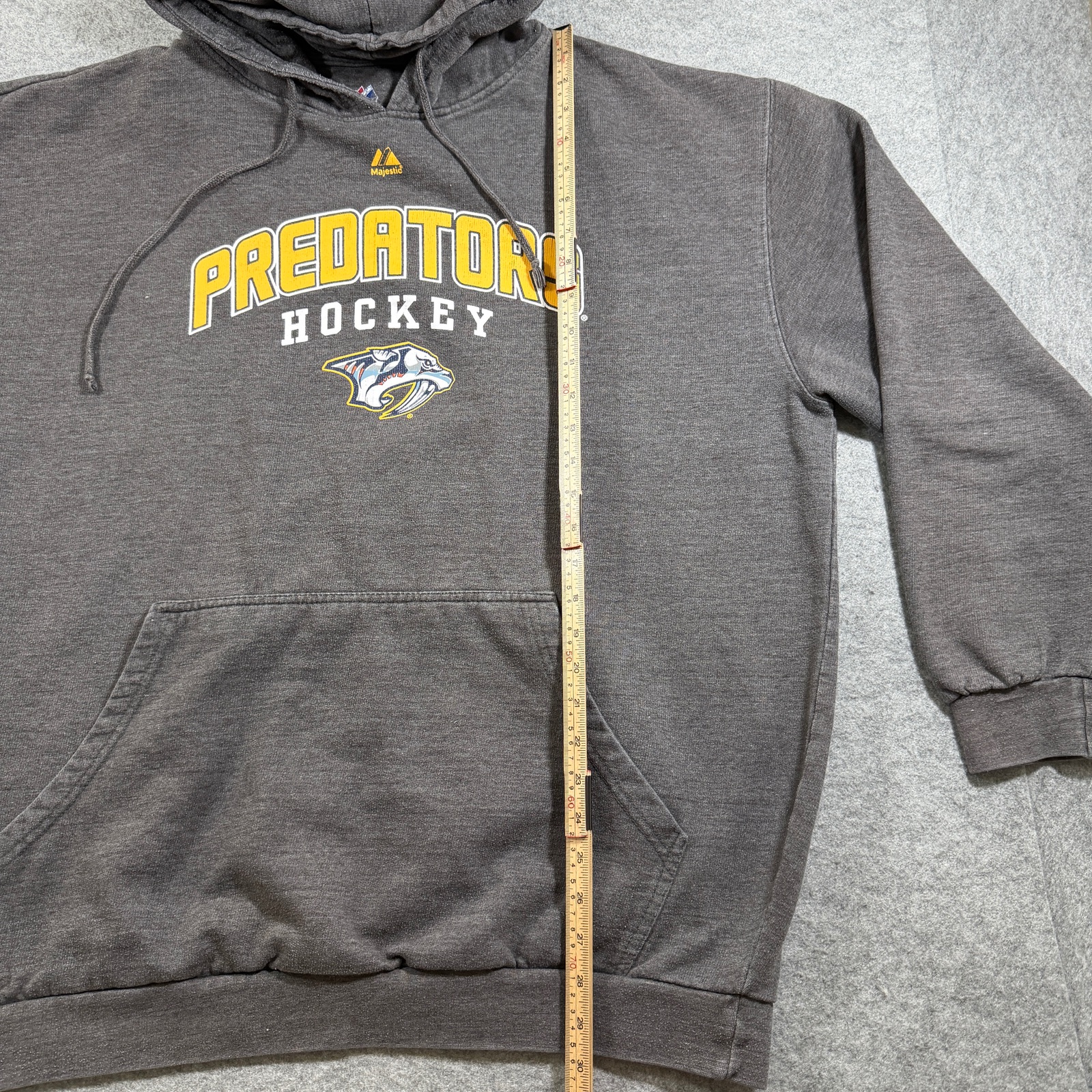 Majestic Nashville Predators Hoodie Mens 3X Gray Hockey NHL Fleece Pullover thumbnail 6