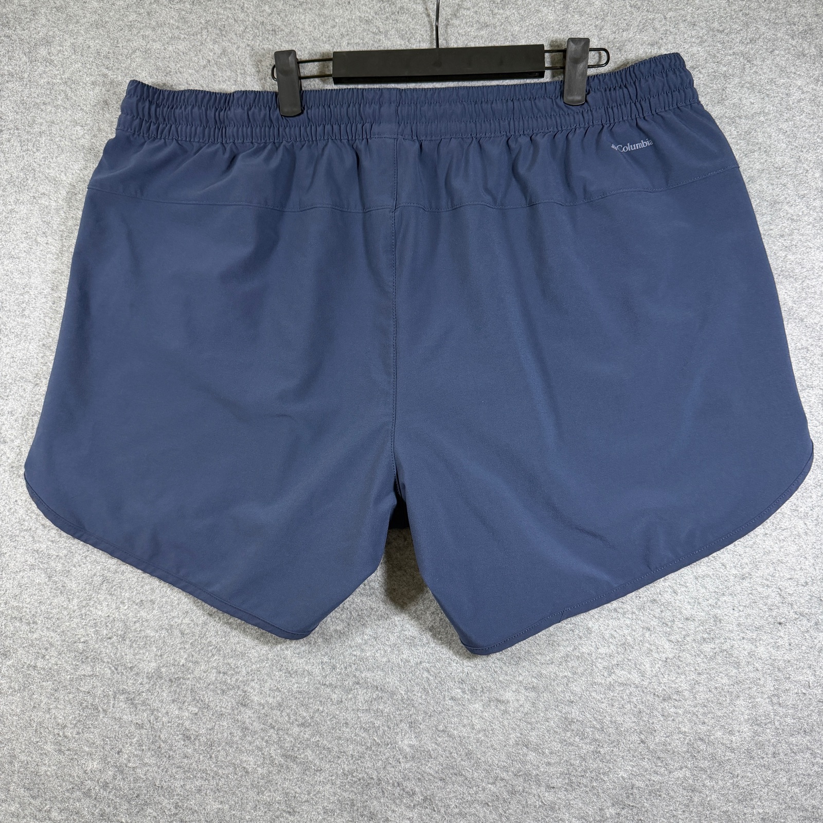 Columbia Swim Shorts Mens 2X Navy Blue Boardshort Elastic Waist Logo Casual