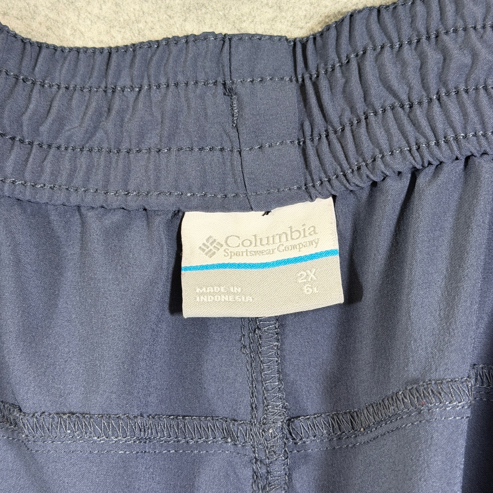 Columbia Swim Shorts Mens 2X Navy Blue Boardshort Elastic Waist Logo Casual thumbnail 4