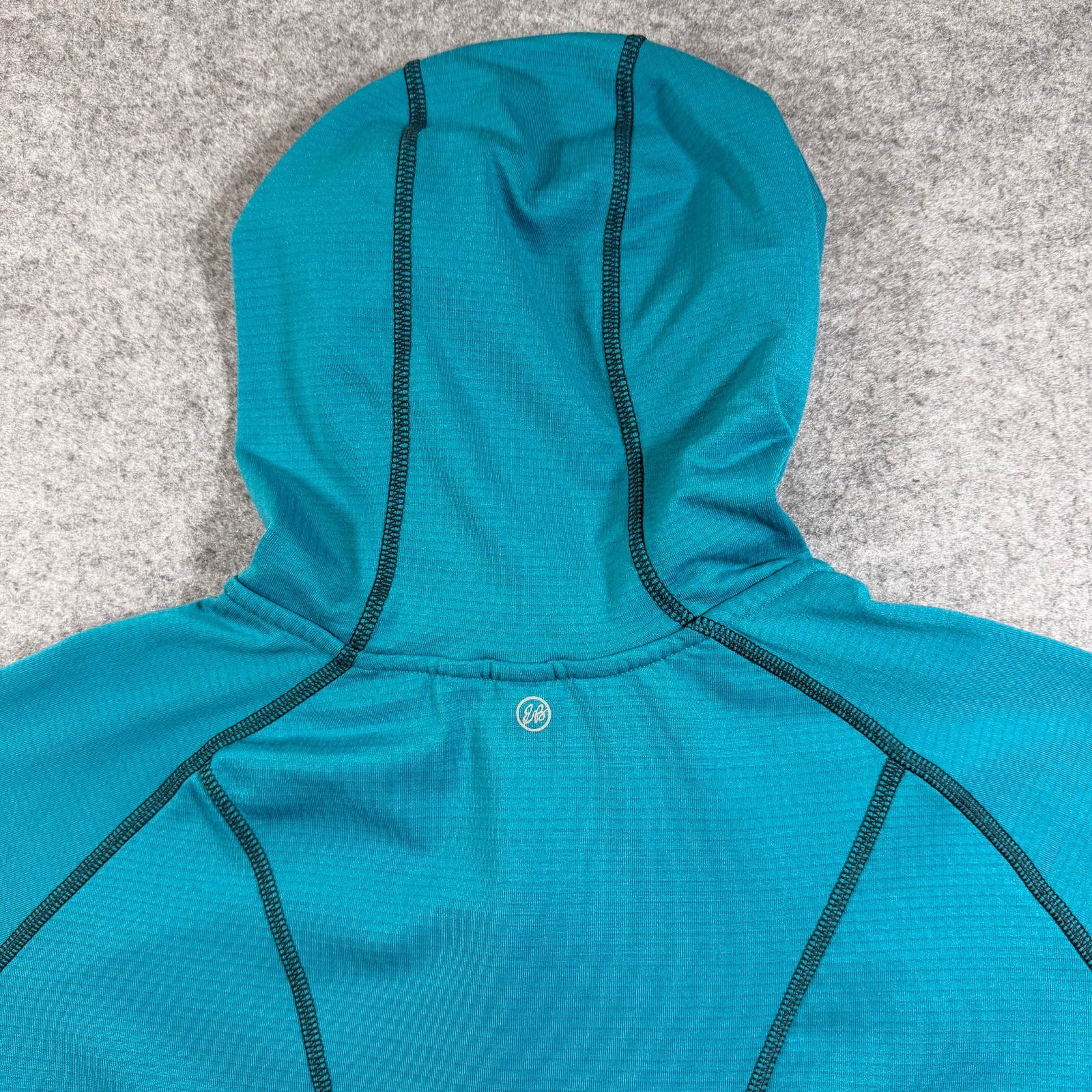Eddie Bauer Thermal Waffle Knit Jacket Womens XXL Teal Hooded Full Zip Outdoor thumbnail 3