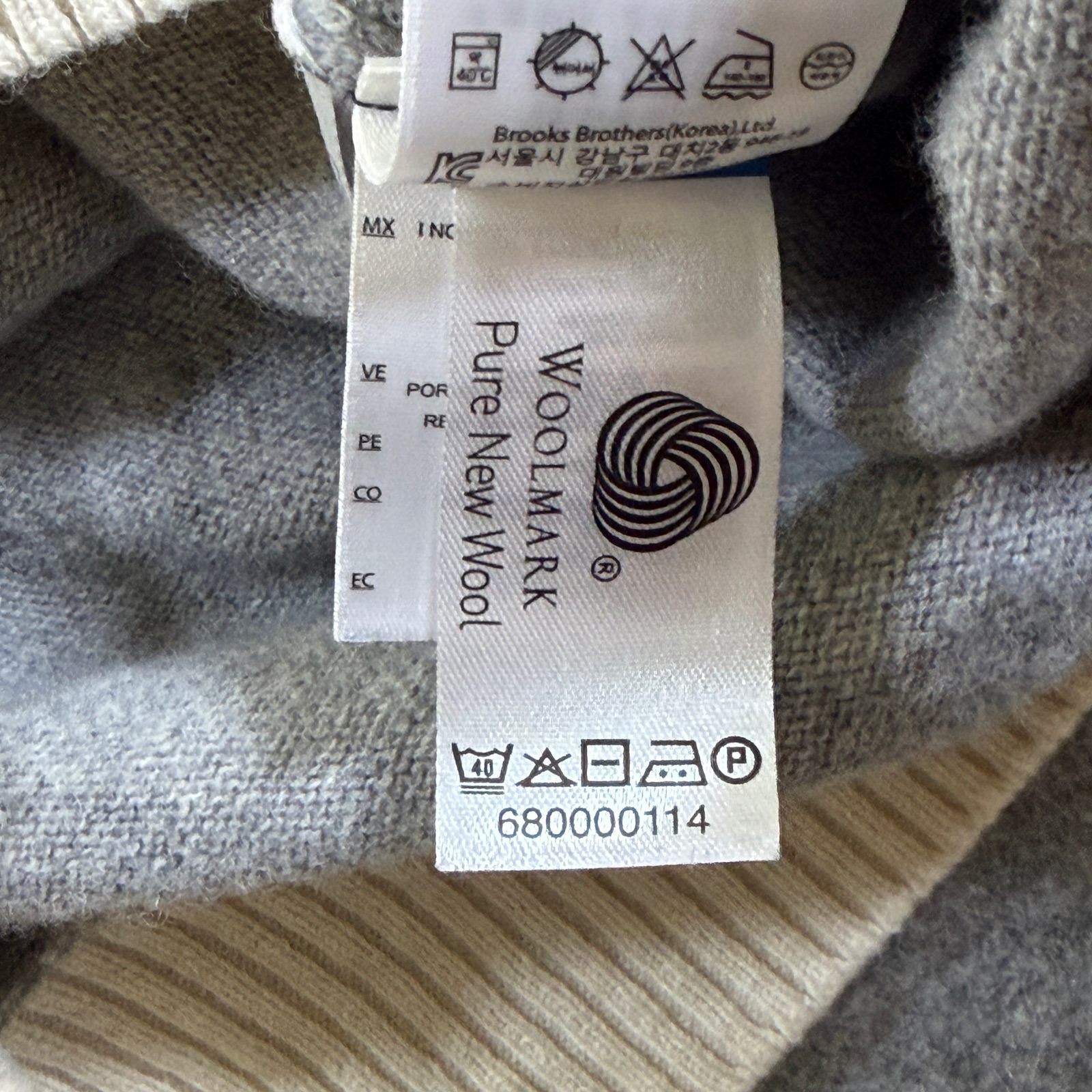 Brooks Brothers 346 100% Wool Sweater Mens M Gray Cream Raglan Crewneck Preppy thumbnail 13
