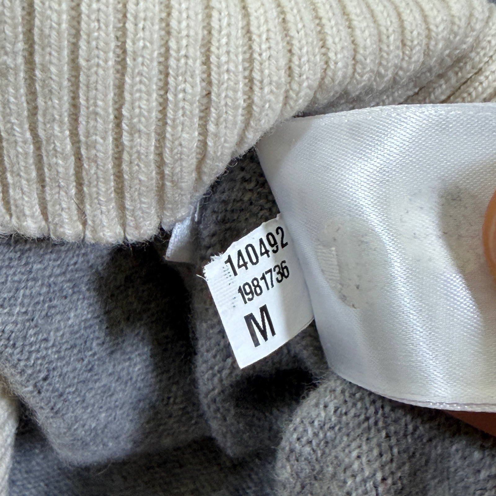 Brooks Brothers 346 100% Wool Sweater Mens M Gray Cream Raglan Crewneck Preppy thumbnail 14