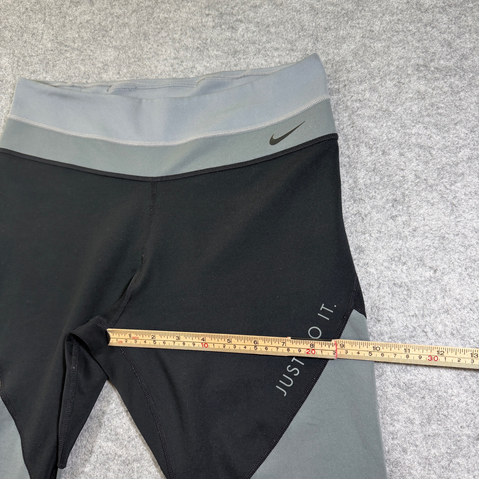 Nike Dri-FIT Leggings Womens L Black Gray Colorblock Running Training Yoga Gym thumbnail 7