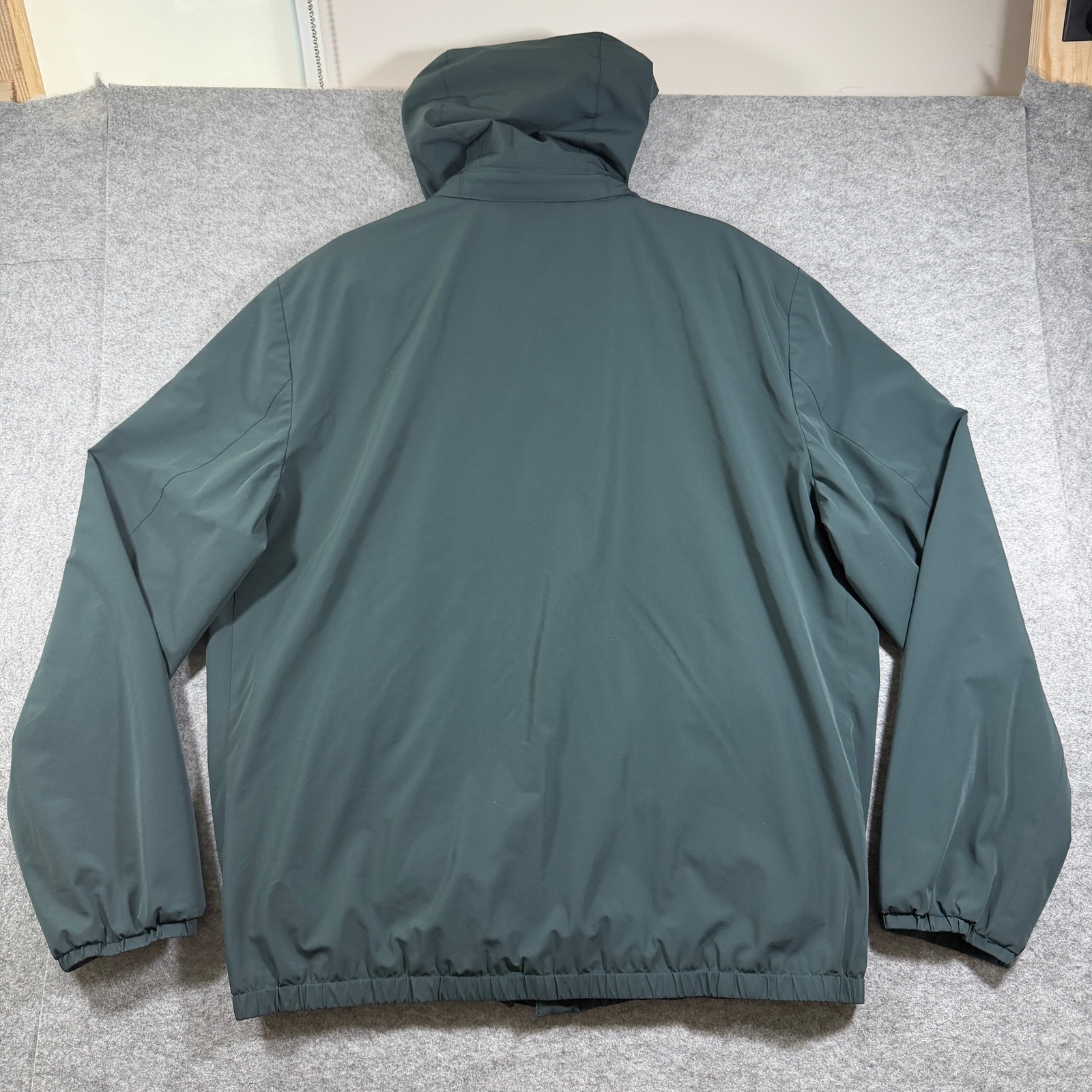 Brooks Brothers Thermore Jacket Mens XL Green Water Resistant Stretch Hooded Zip thumbnail 2