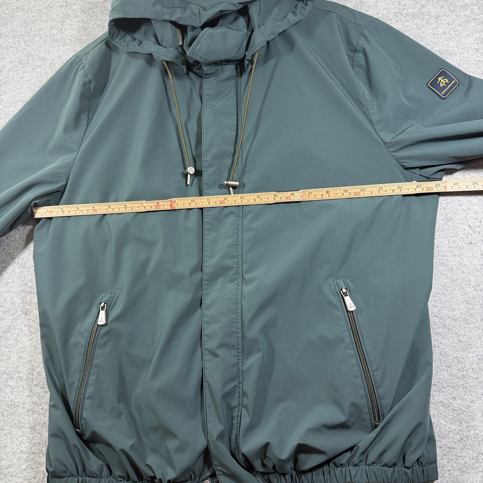 Brooks Brothers Thermore Jacket Mens XL Green Water Resistant Stretch Hooded Zip thumbnail 6