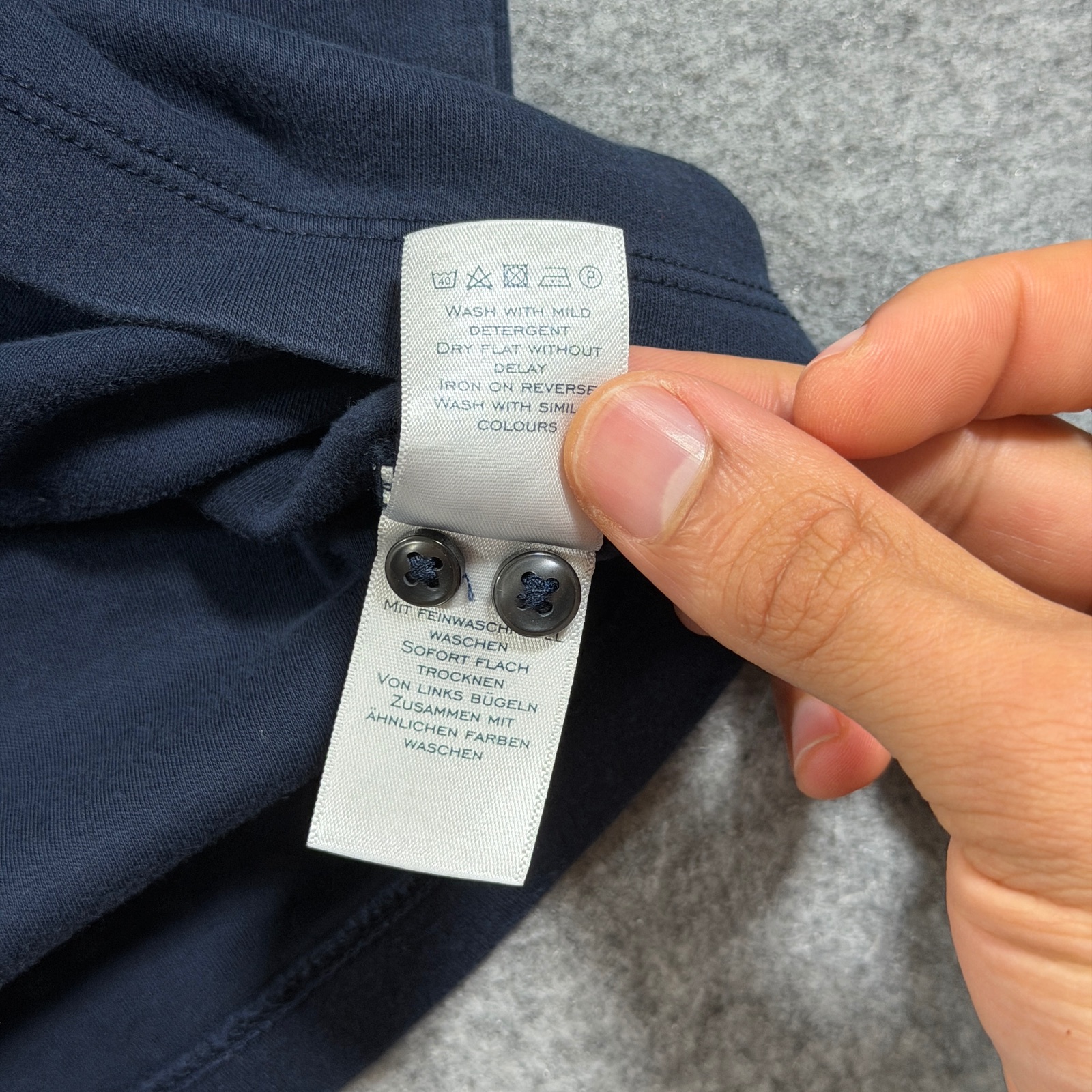 Charles Tyrwhitt Polo Shirt Mens L Navy Soft Cotton Button Collar Preppy Golf thumbnail 9