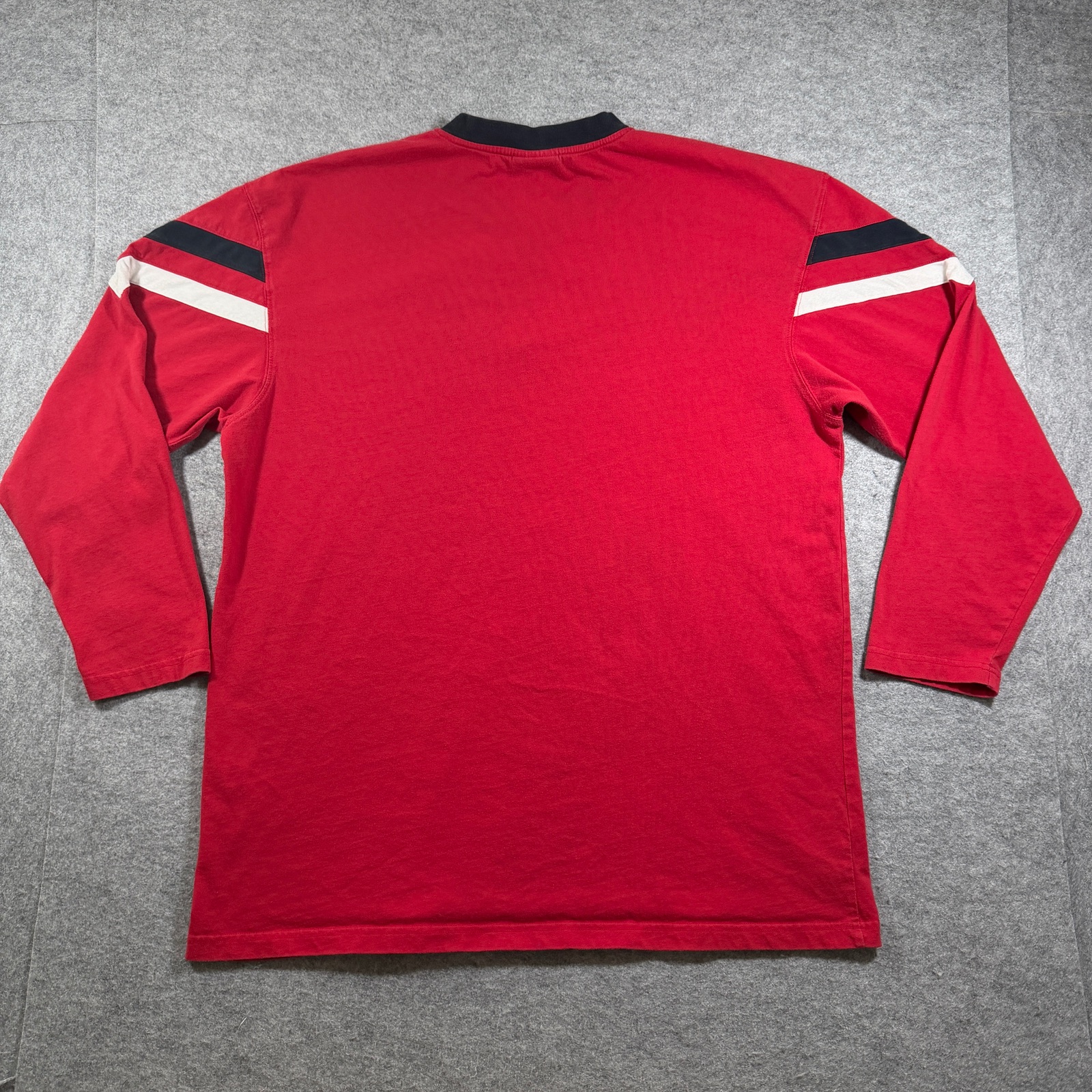 Vintage Y2K NFL Pro Line Buccaneers Shirt Mens 2XL Red V-Neck Long Sleeve Cotton thumbnail 2