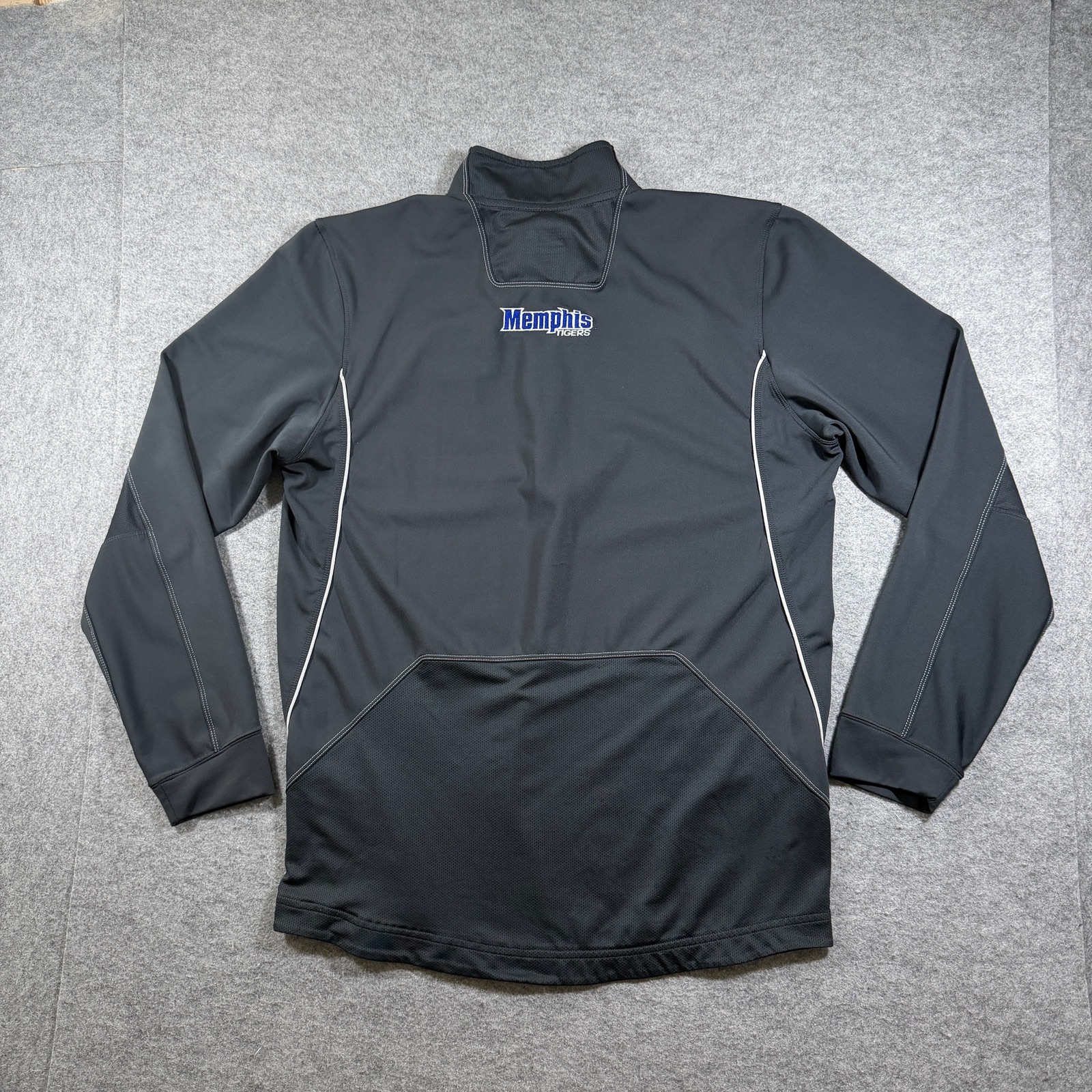 Nike Memphis Tigers 1/4 Zip Pullover Mens M Gray Dri-Fit Stretch Wicking NCAA thumbnail 2