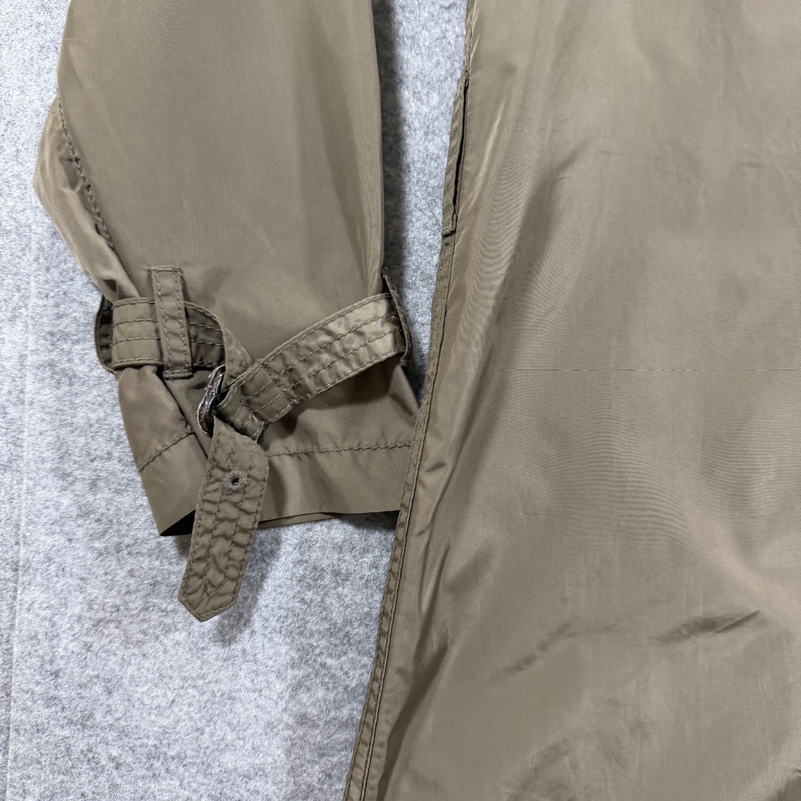Banana Republic Trench Coat Mens L Olive Double Breasted Belted Preppy Lightweig thumbnail 12