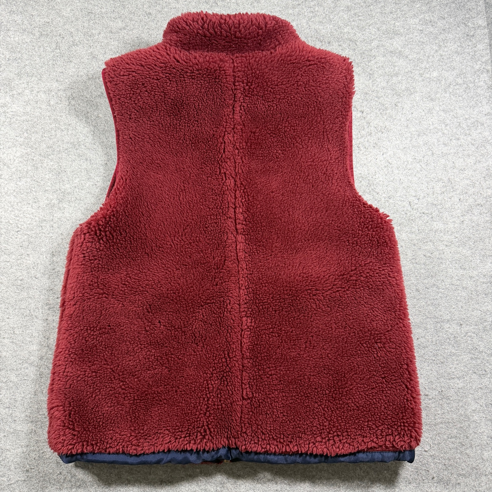 J.Crew Sherpa Fleece Vest Womens S Burgundy Full Zip Zip Pockets Preppy Outdoor thumbnail 2