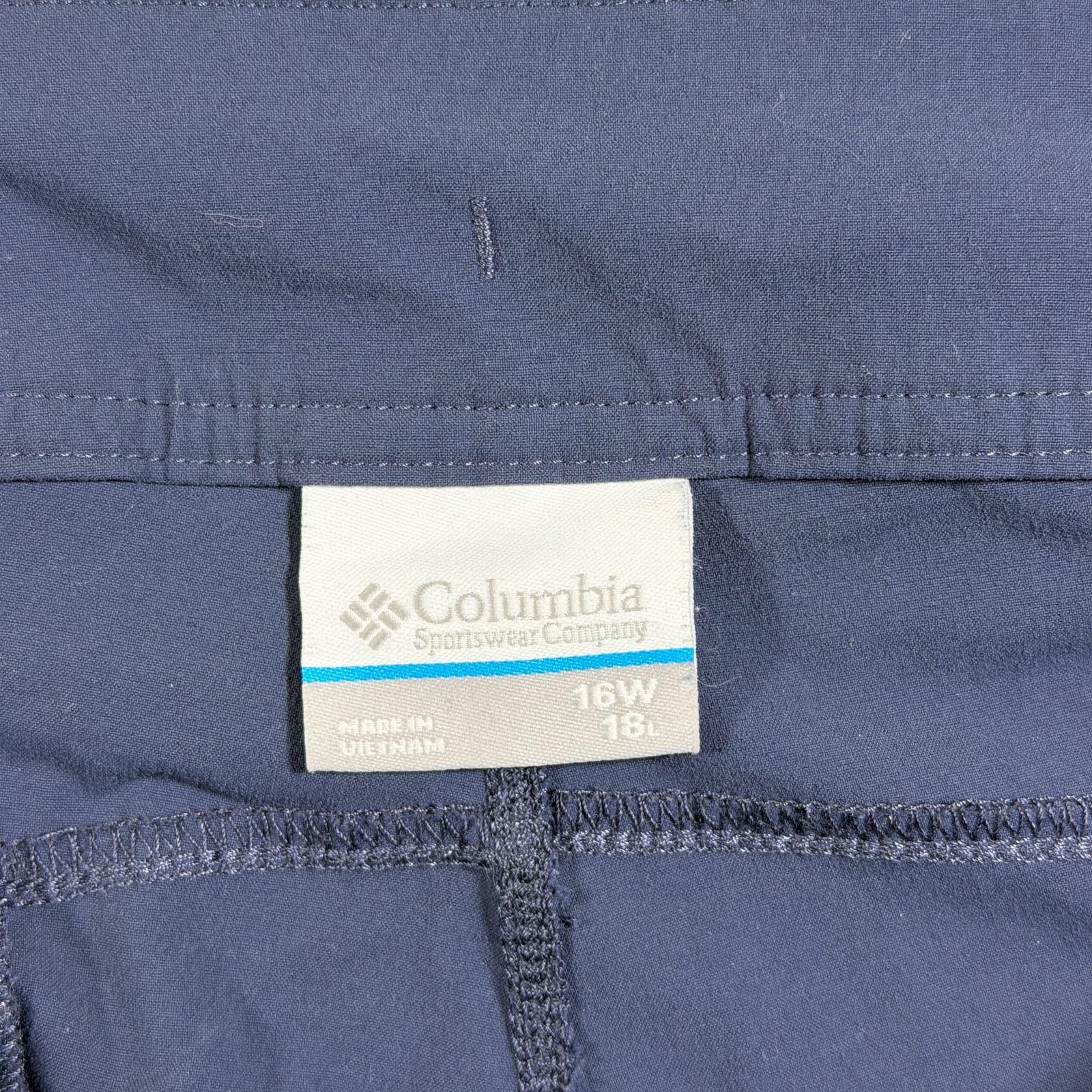 Columbia Capri Pants Active Womens 16 Navy Lightweight Outdoor Hiking Drawstring thumbnail 4