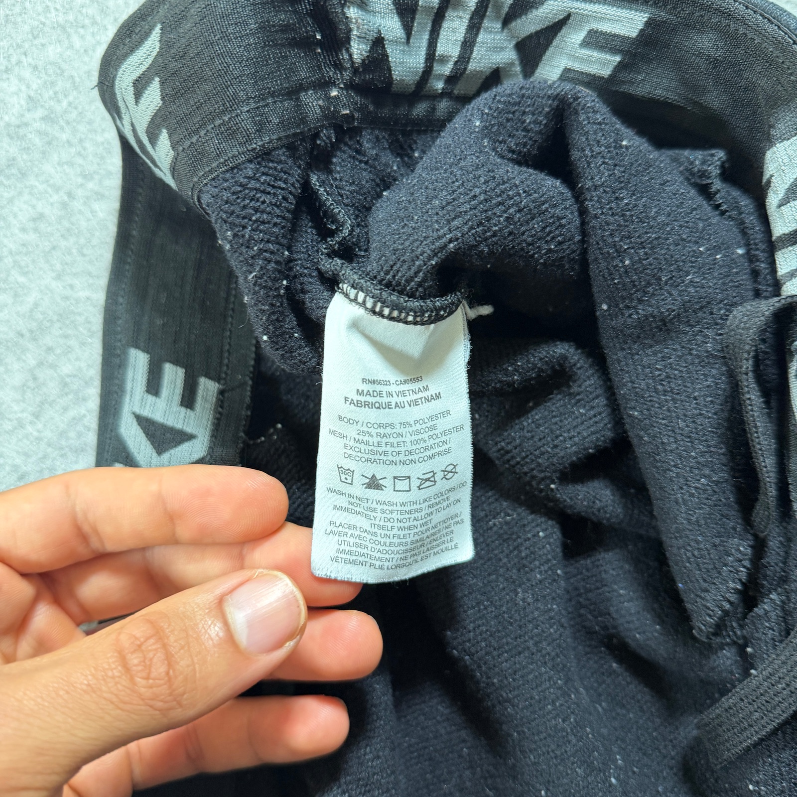 Nike Fleece Dri-Fit Sweat Shorts Mens L Black Logo Drawstring Athletic Lounge thumbnail 9