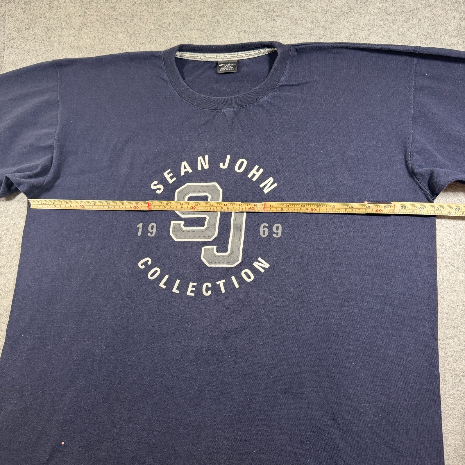 Sean John Y2K Long Sleeve T Shirt Mens XXL Navy Hip Hop Streetwear Made USA thumbnail 5