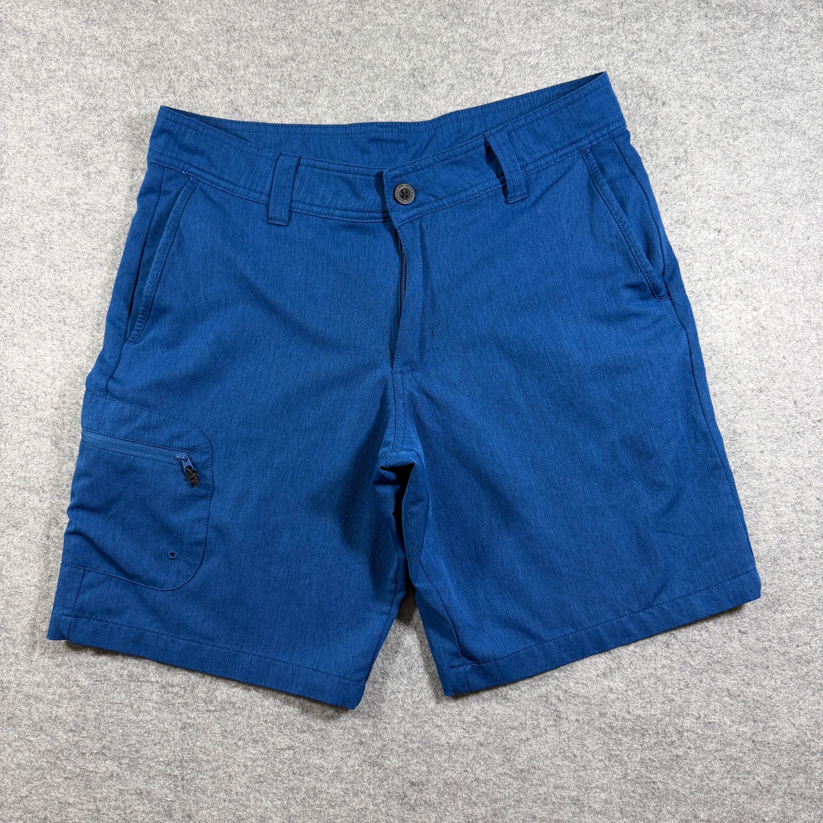 Magellan Outdoors Fish Gear Shorts Mens 30 Blue Cargo Zip Pocket Fishing Outdoor