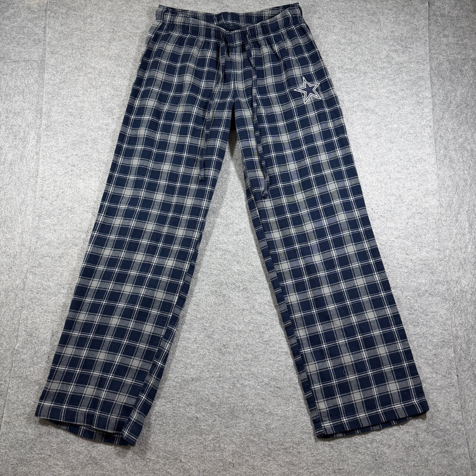Dallas Cowboys Flannel Pajama Pants Womens S Navy Plaid NFL Lounge Sleepwear