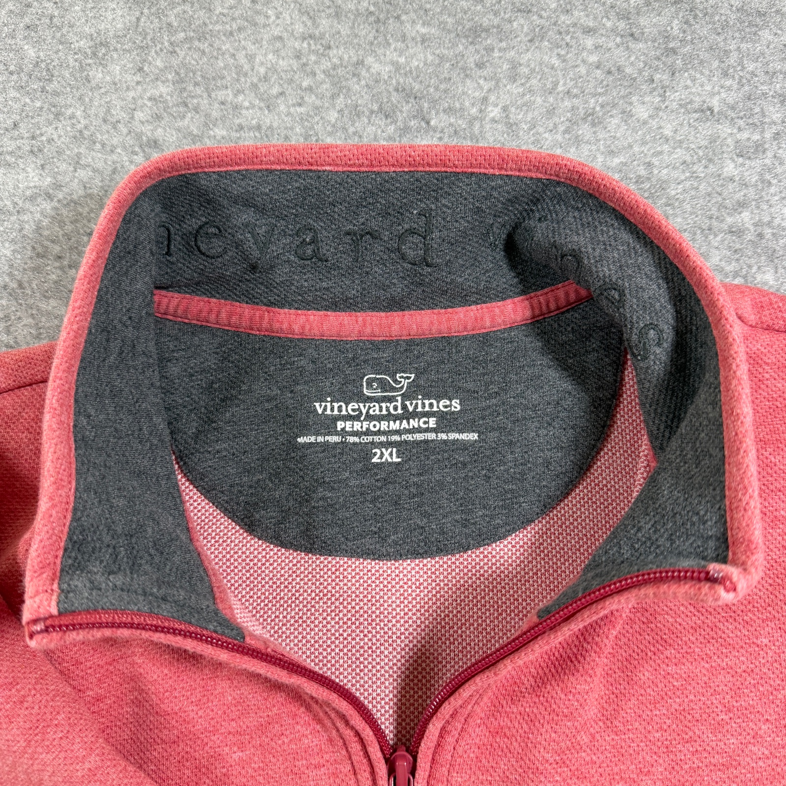 Vineyard Vines Performance 1/4 Zip Pullover Men 2XL Nantucket Red Preppy Classic thumbnail 3