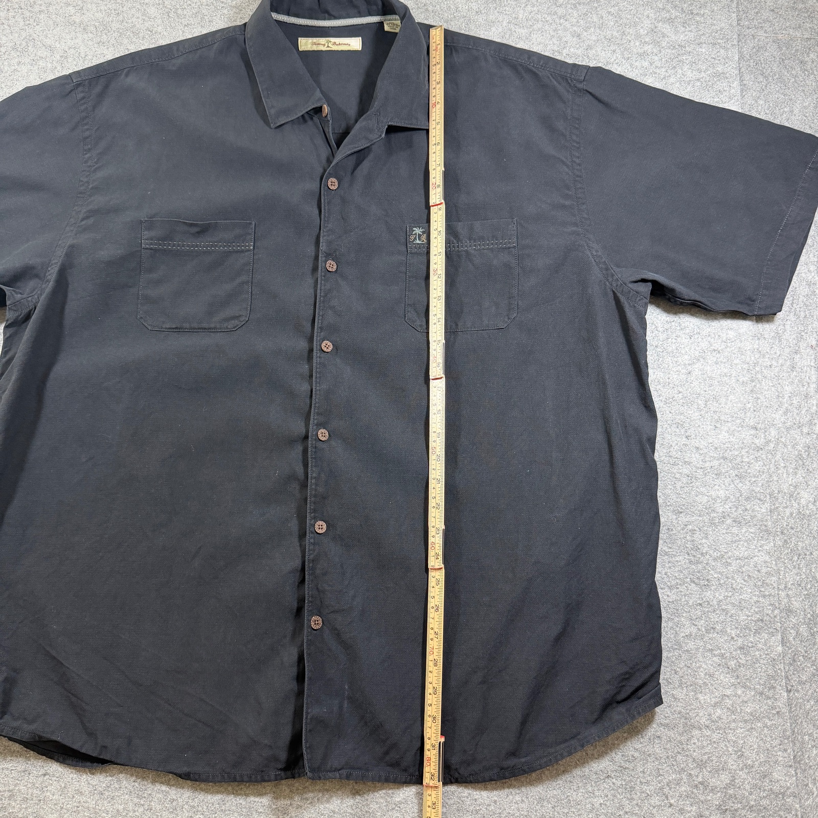 Vintage 90s Tommy Bahama Silk Camp Shirt Mens XXL Black SS Button Up Preppy  thumbnail 6