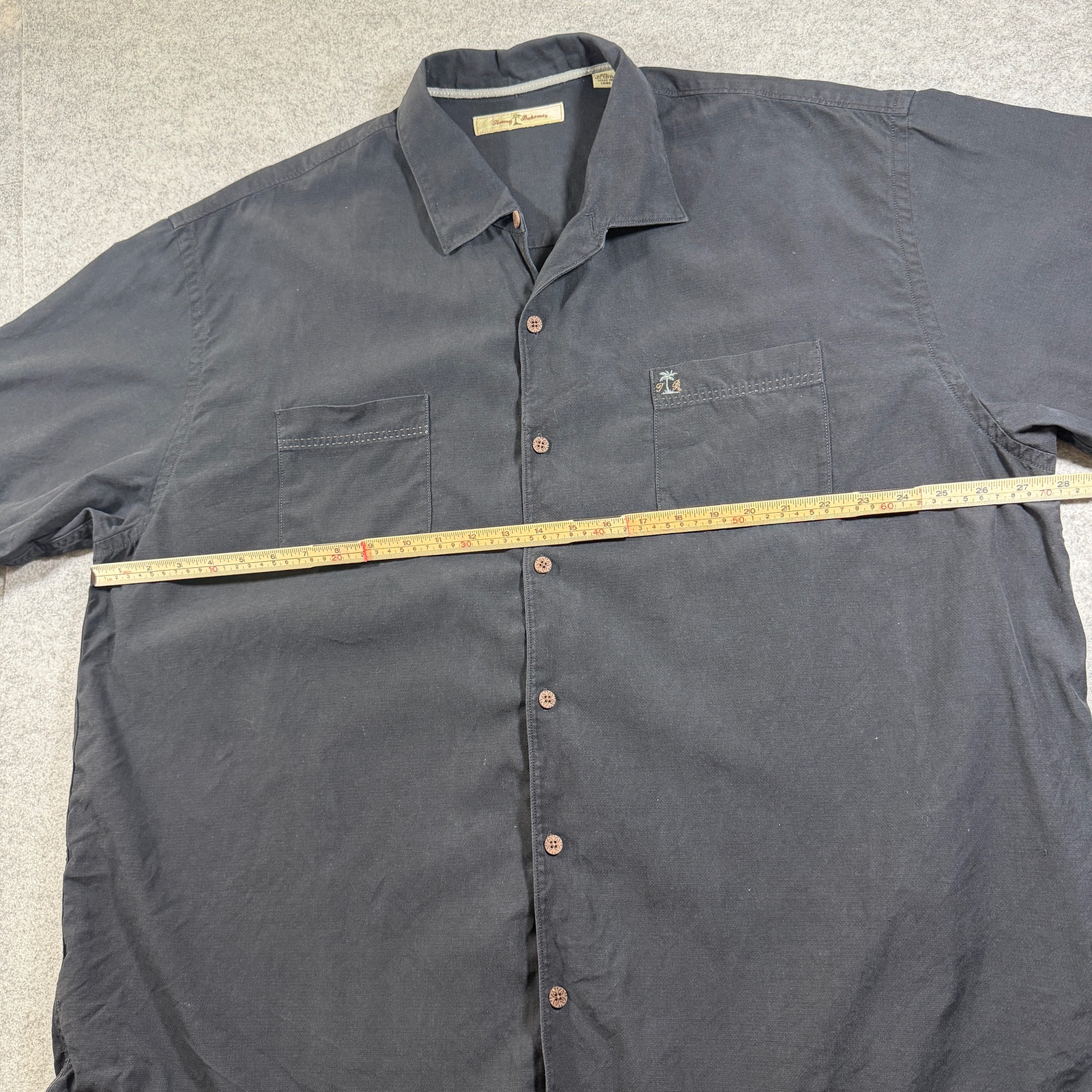Vintage 90s Tommy Bahama Silk Camp Shirt Mens XXL Black SS Button Up Preppy  thumbnail 7