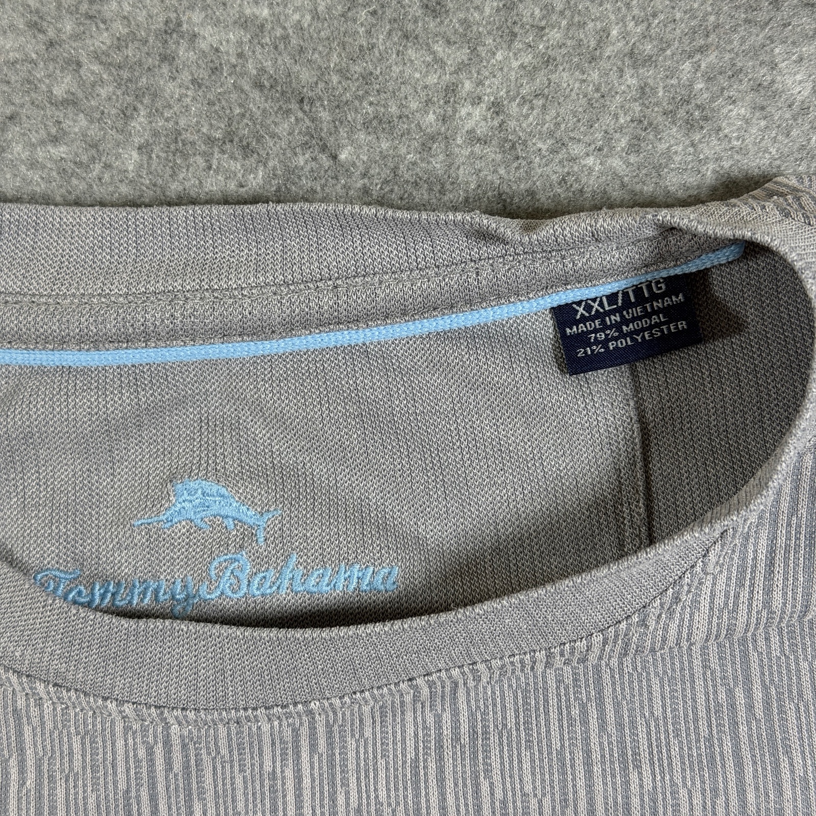 Tommy Bahama IslandZone Tech Tee Mens XXL Gray Knit Active Lightweight Training thumbnail 5
