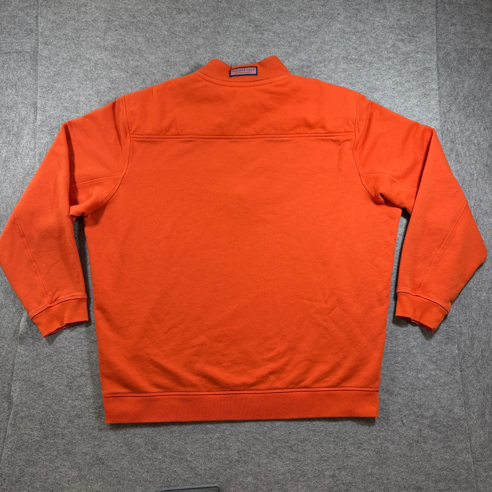 Vineyard Vines Heavyweight 1/4 Zip Sweatshirt Mens XL Orange Pullover Preppy thumbnail 2
