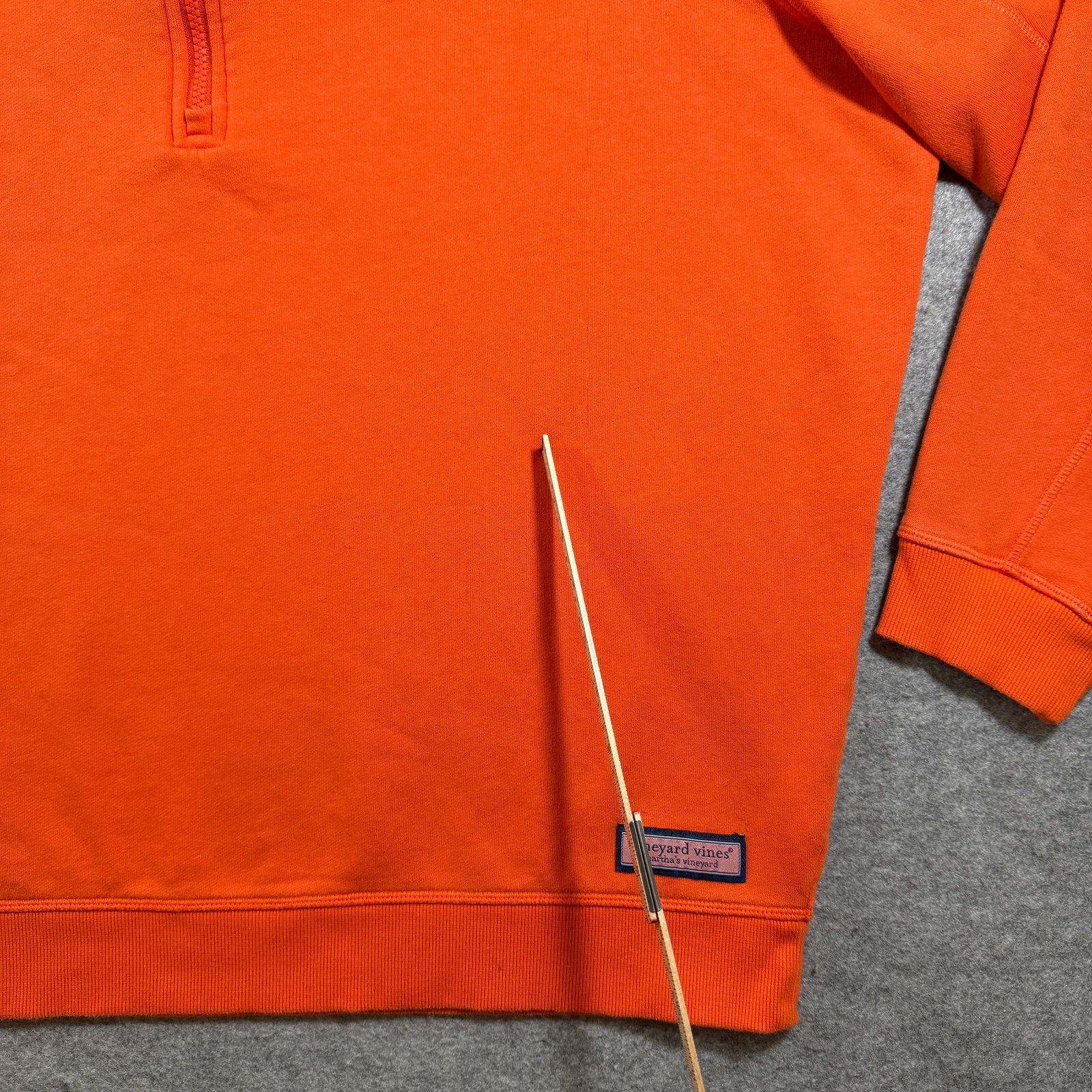Vineyard Vines Heavyweight 1/4 Zip Sweatshirt Mens XL Orange Pullover Preppy thumbnail 4