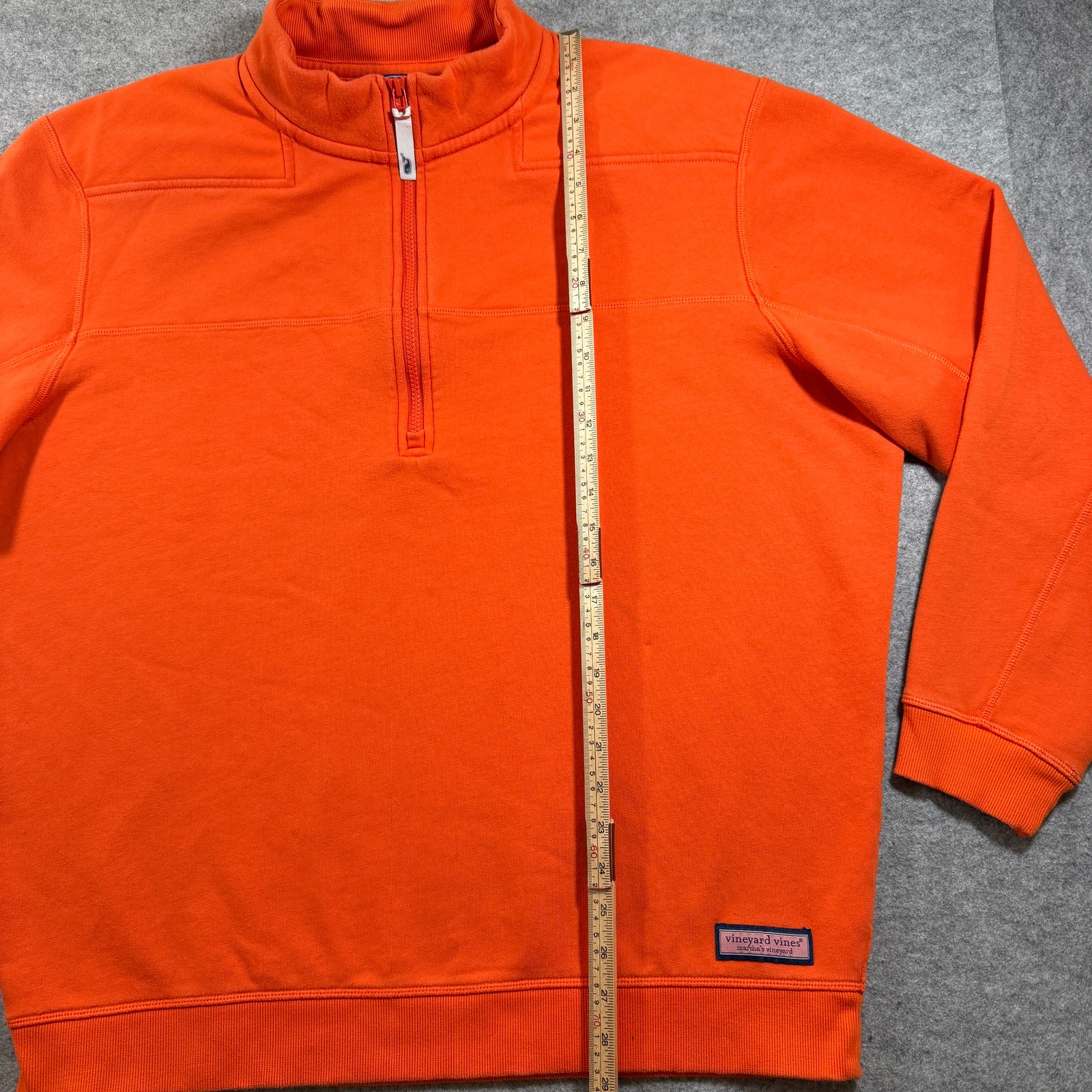 Vineyard Vines Heavyweight 1/4 Zip Sweatshirt Mens XL Orange Pullover Preppy thumbnail 6