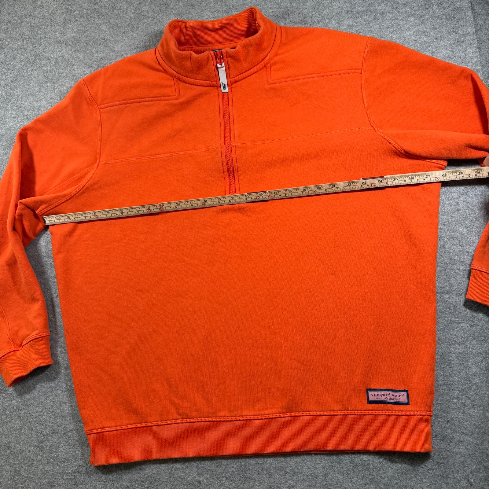 Vineyard Vines Heavyweight 1/4 Zip Sweatshirt Mens XL Orange Pullover Preppy thumbnail 7