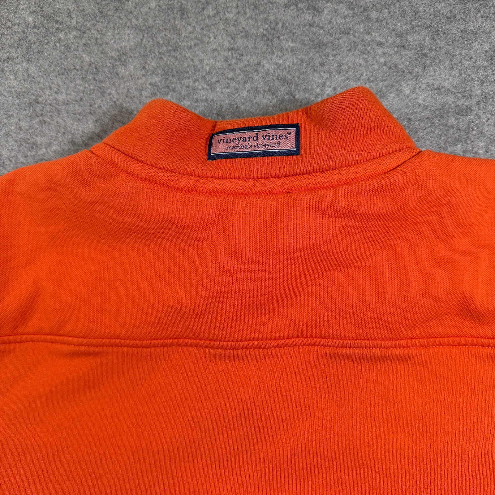 Vineyard Vines Heavyweight 1/4 Zip Sweatshirt Mens XL Orange Pullover Preppy thumbnail 9