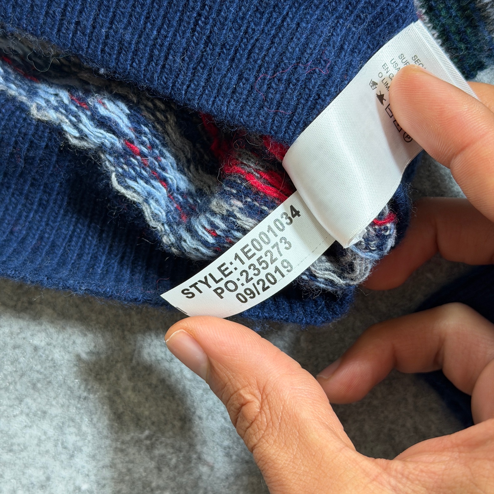 Vineyard Vines Knit Sweater Wool & Alpaca Blend Mens XL Navy Fair Isle 1/4 Zip thumbnail 10