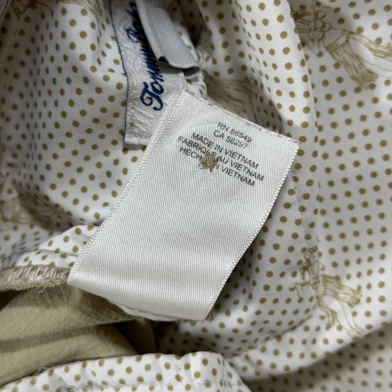 Tommy Bahama Golf Shorts Mens 36 Khaki Stretch Flat Front Preppy Shirt Gripper thumbnail 14