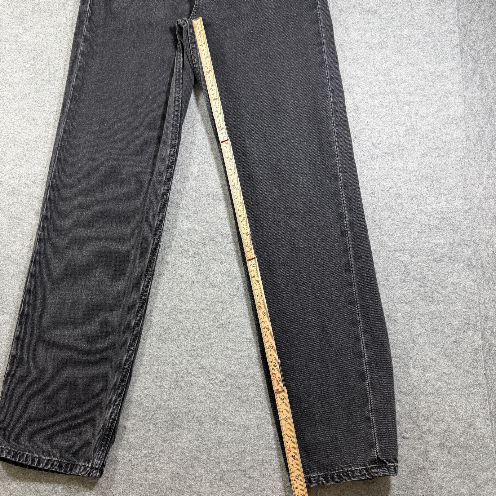Levi's Low Pro Straight Jeans Womens 24 Black Faded Wash Denim Red Tab High Rise thumbnail 7