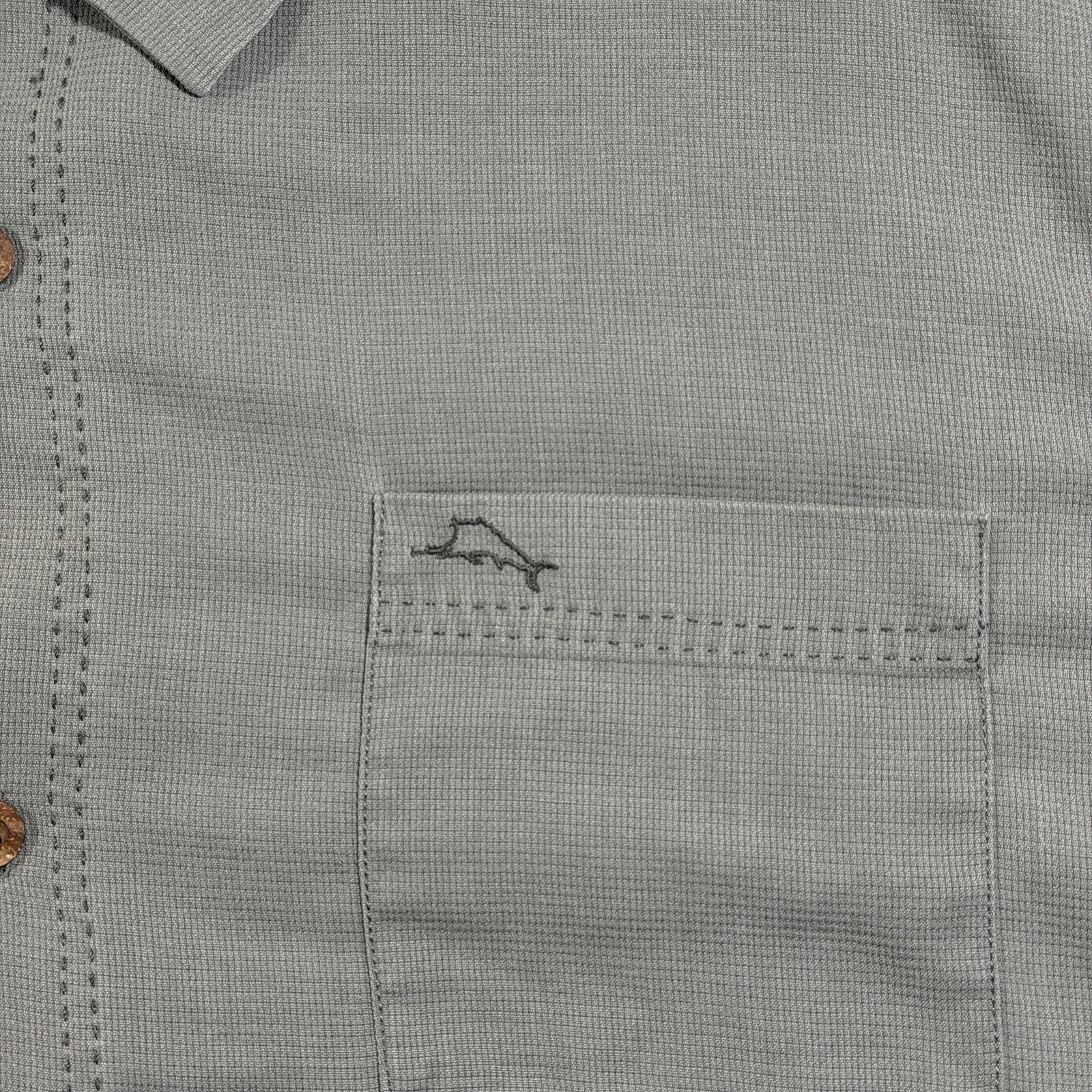 Tommy Bahama Smooth Silk Camp Shirt Mens XXL Gray Button Up Short Sleeve Pocket thumbnail 5