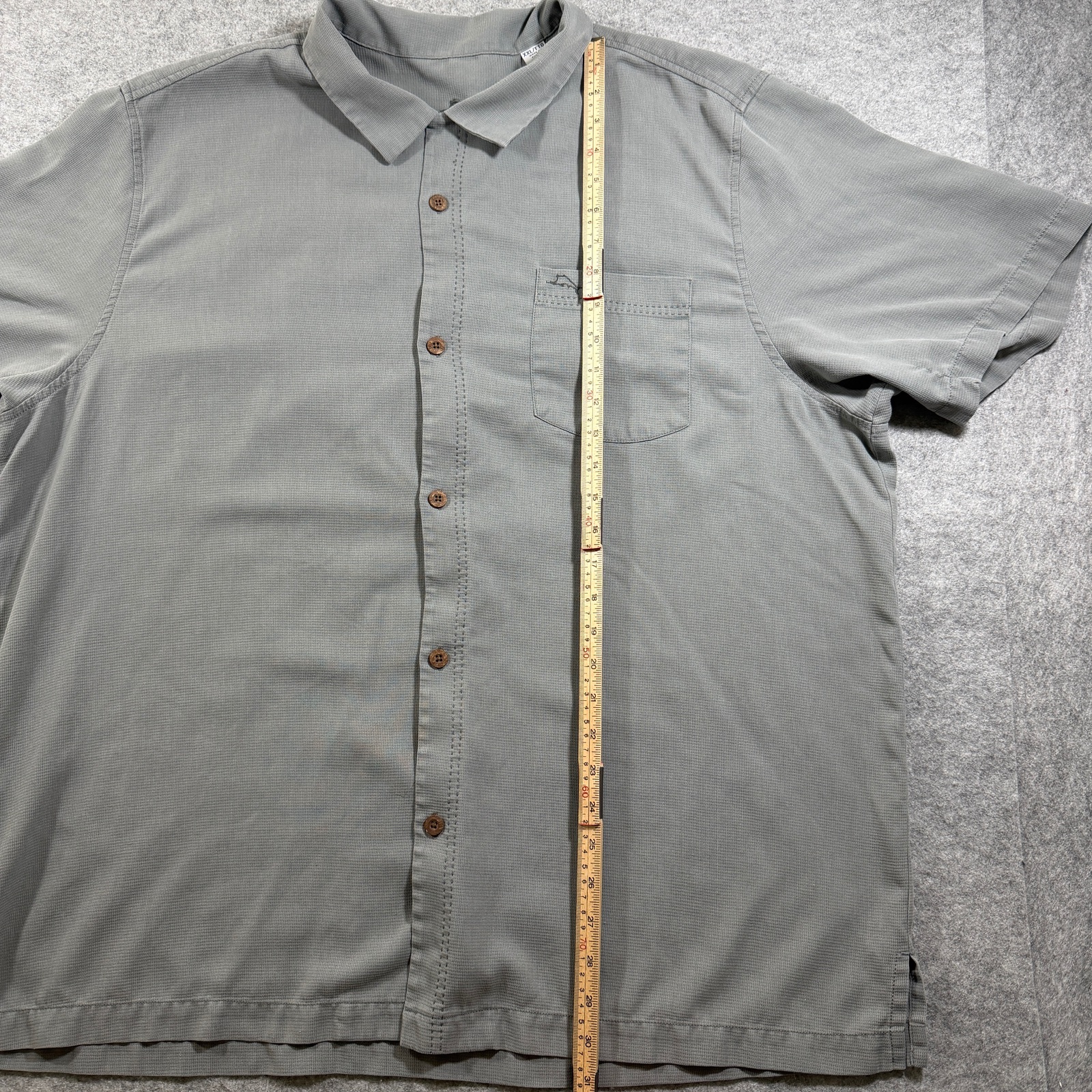 Tommy Bahama Smooth Silk Camp Shirt Mens XXL Gray Button Up Short Sleeve Pocket thumbnail 7