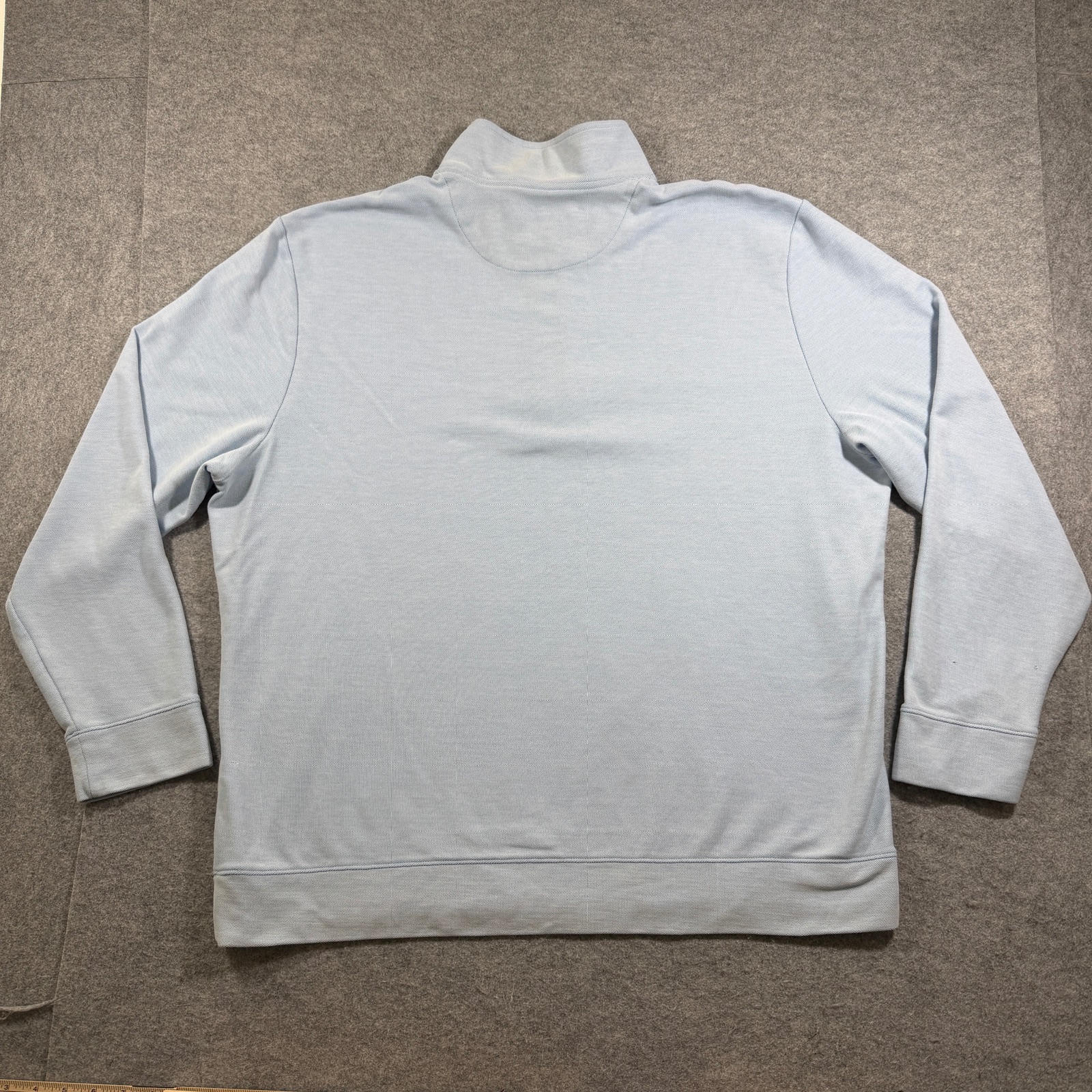 Vineyard Vines Mesh Knit 1/4 Zip Pullover Mens XXL Light Blue Whale Preppy thumbnail 2