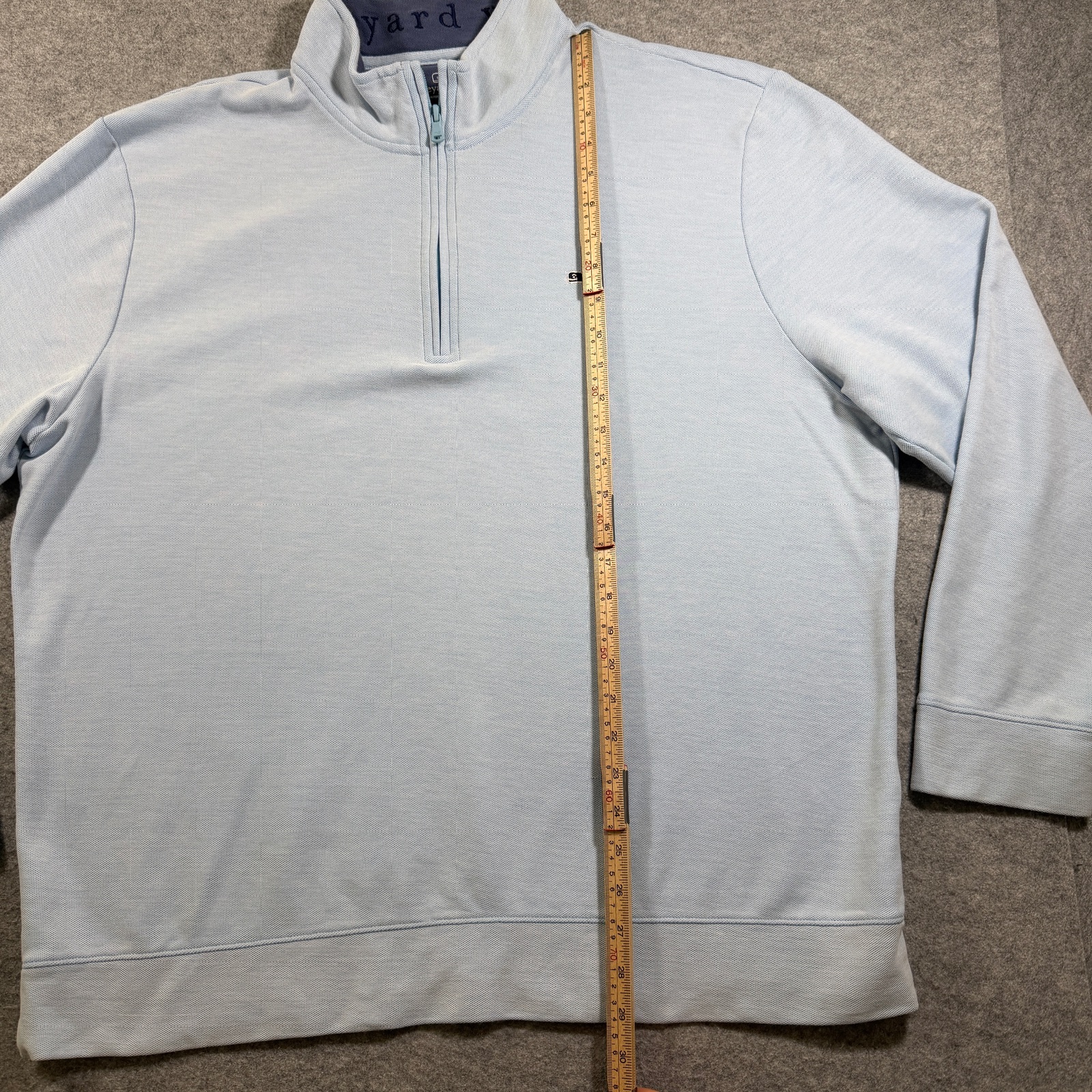 Vineyard Vines Mesh Knit 1/4 Zip Pullover Mens XXL Light Blue Whale Preppy thumbnail 6
