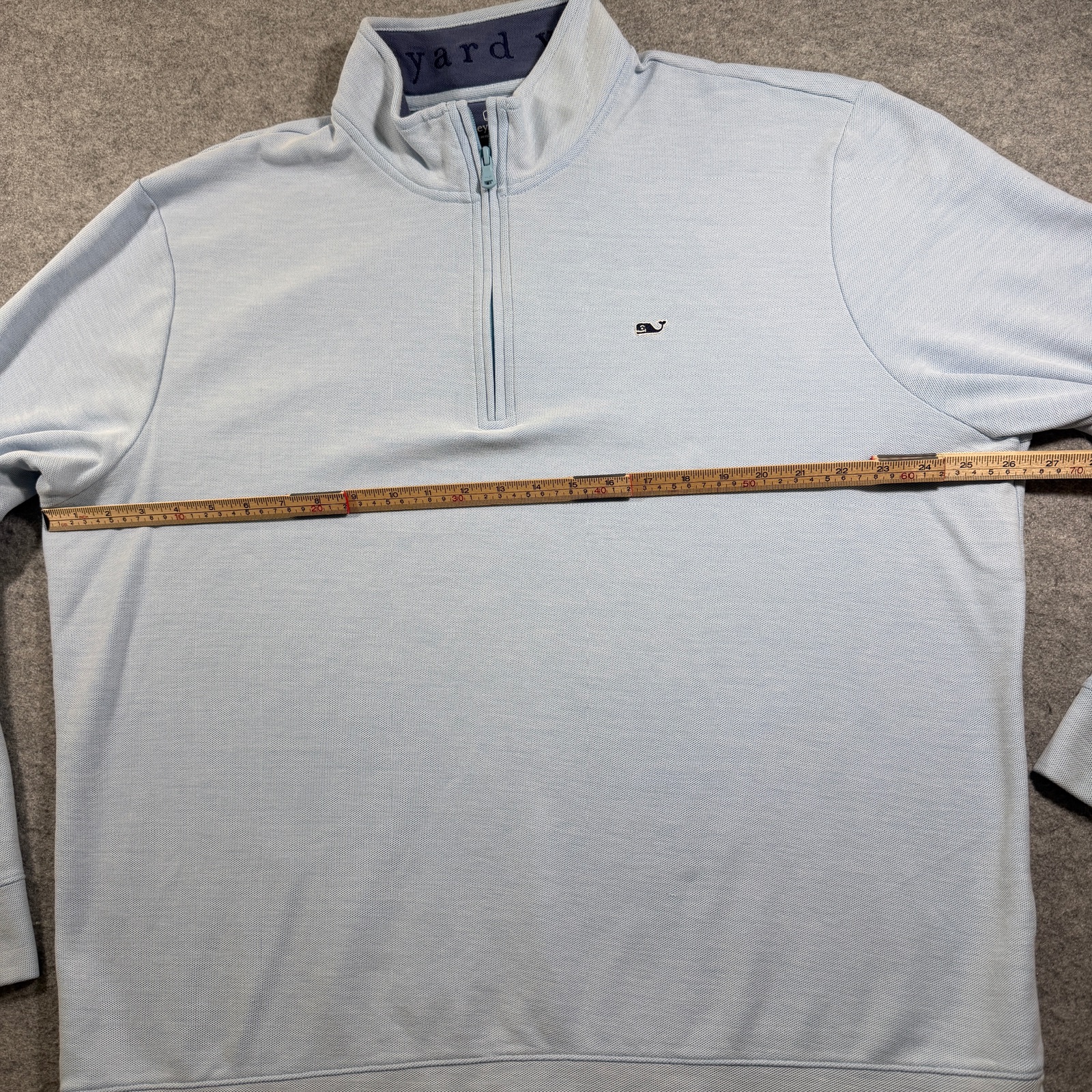 Vineyard Vines Mesh Knit 1/4 Zip Pullover Mens XXL Light Blue Whale Preppy thumbnail 7