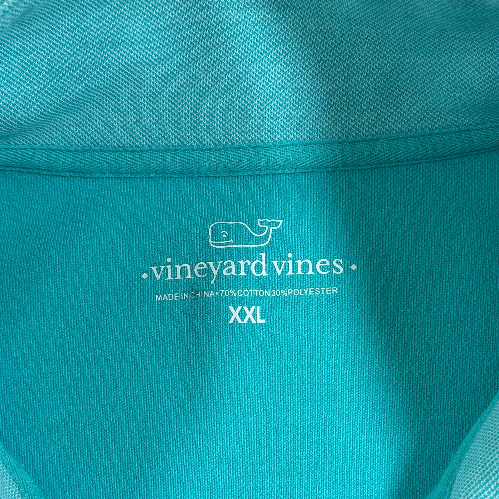 Vineyard Vines Quarter Zip Pullover Mens XXL Mint Whale Logo Preppy Classic thumbnail 4