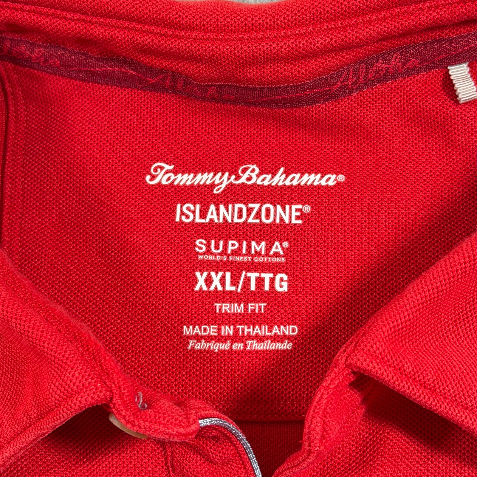 Tommy Bahama IslandZone Polo Shirt Mens XXL Red Supima Cotton Trim Fit Marlin thumbnail 6