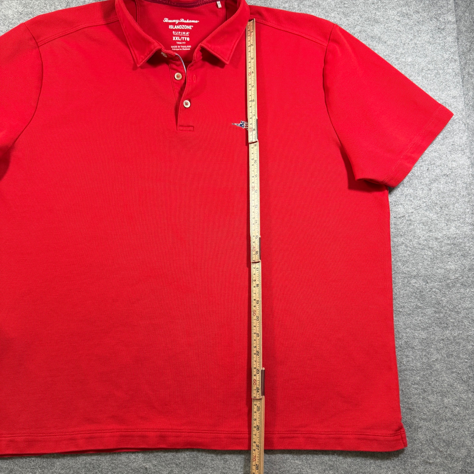 Tommy Bahama IslandZone Polo Shirt Mens XXL Red Supima Cotton Trim Fit Marlin thumbnail 7