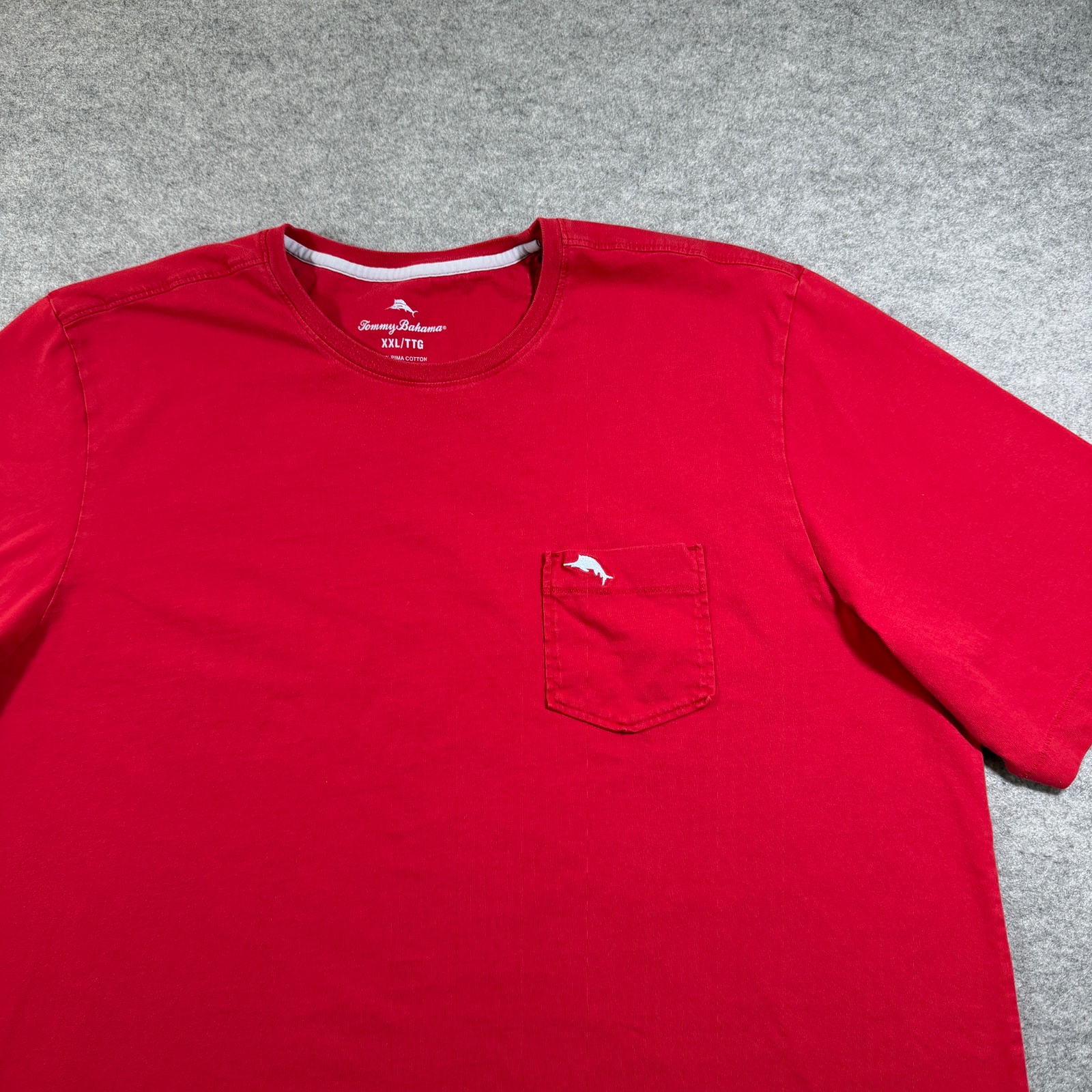 Tommy Bahama Marlin Pocket T Shirt Mens XXL Red Pima Cotton Crew Neck Preppy thumbnail 5