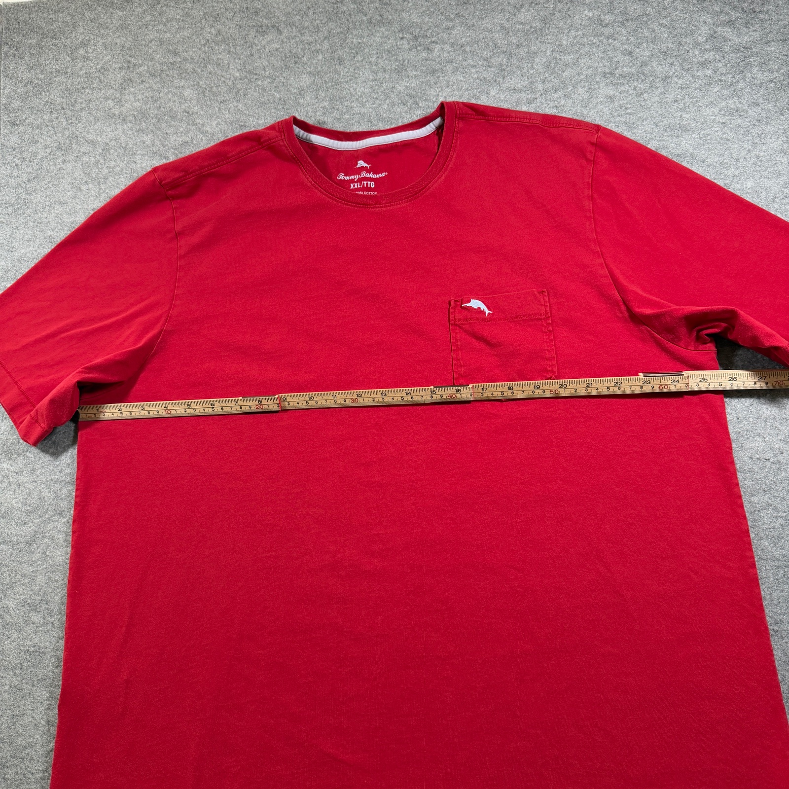 Tommy Bahama Marlin Pocket T Shirt Mens XXL Red Pima Cotton Crew Neck Preppy thumbnail 8