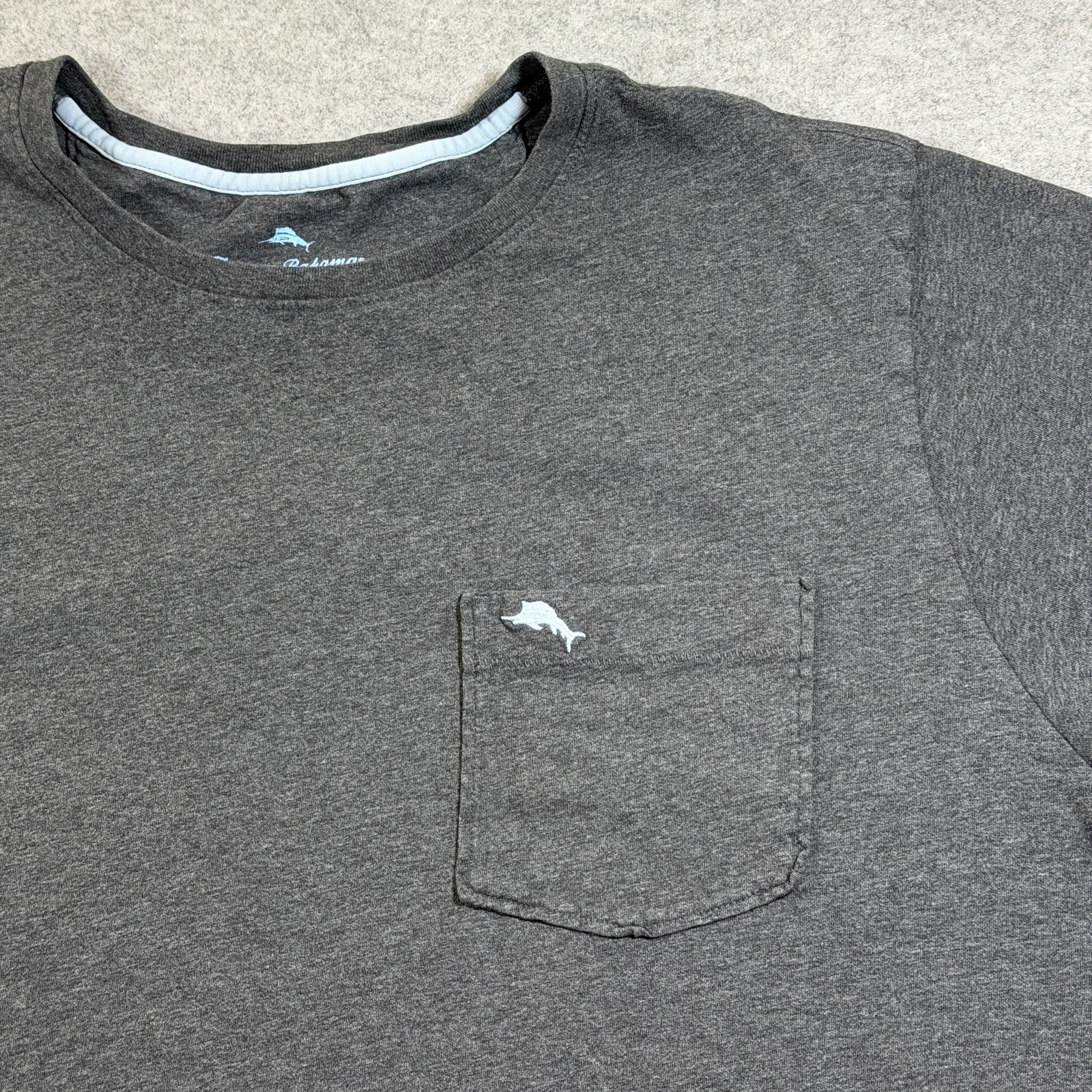 Tommy Bahama Pocket T Shirt Mens 2XLB Gray Marlin Logo Pima Preppy Casual thumbnail 4