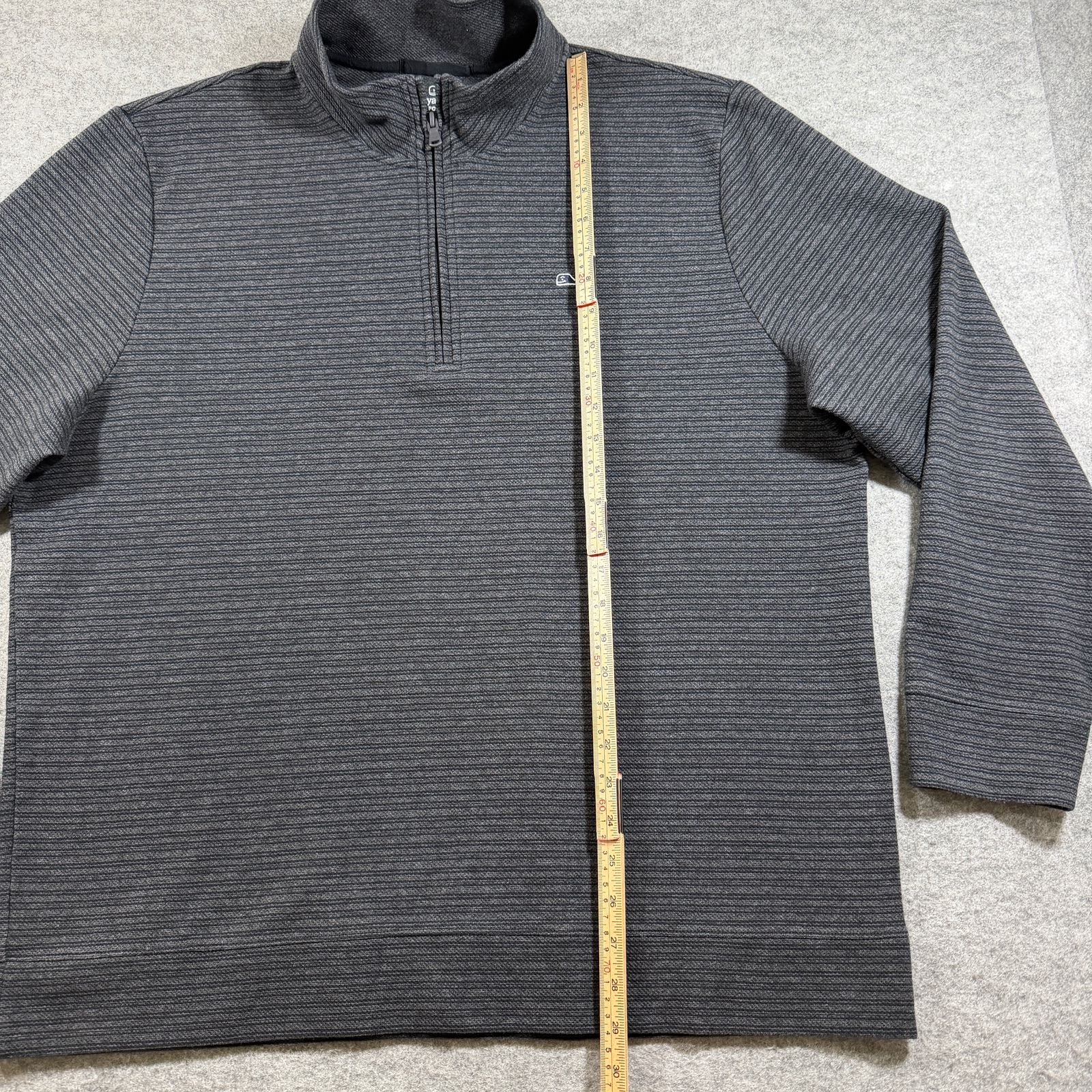 Vineyard Vines 1/4 Zip Knit Pullover Mens 2XL Gray Whale Logo Preppy Performance thumbnail 6