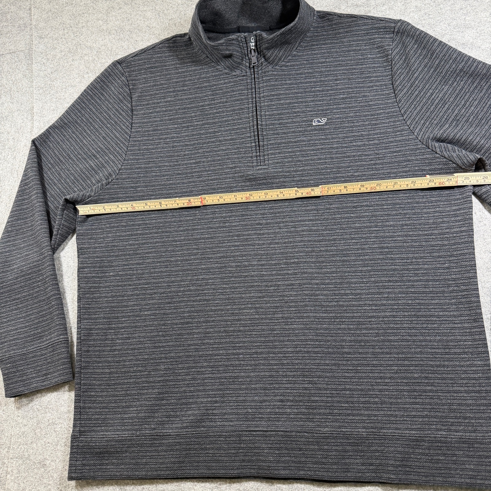 Vineyard Vines 1/4 Zip Knit Pullover Mens 2XL Gray Whale Logo Preppy Performance thumbnail 7
