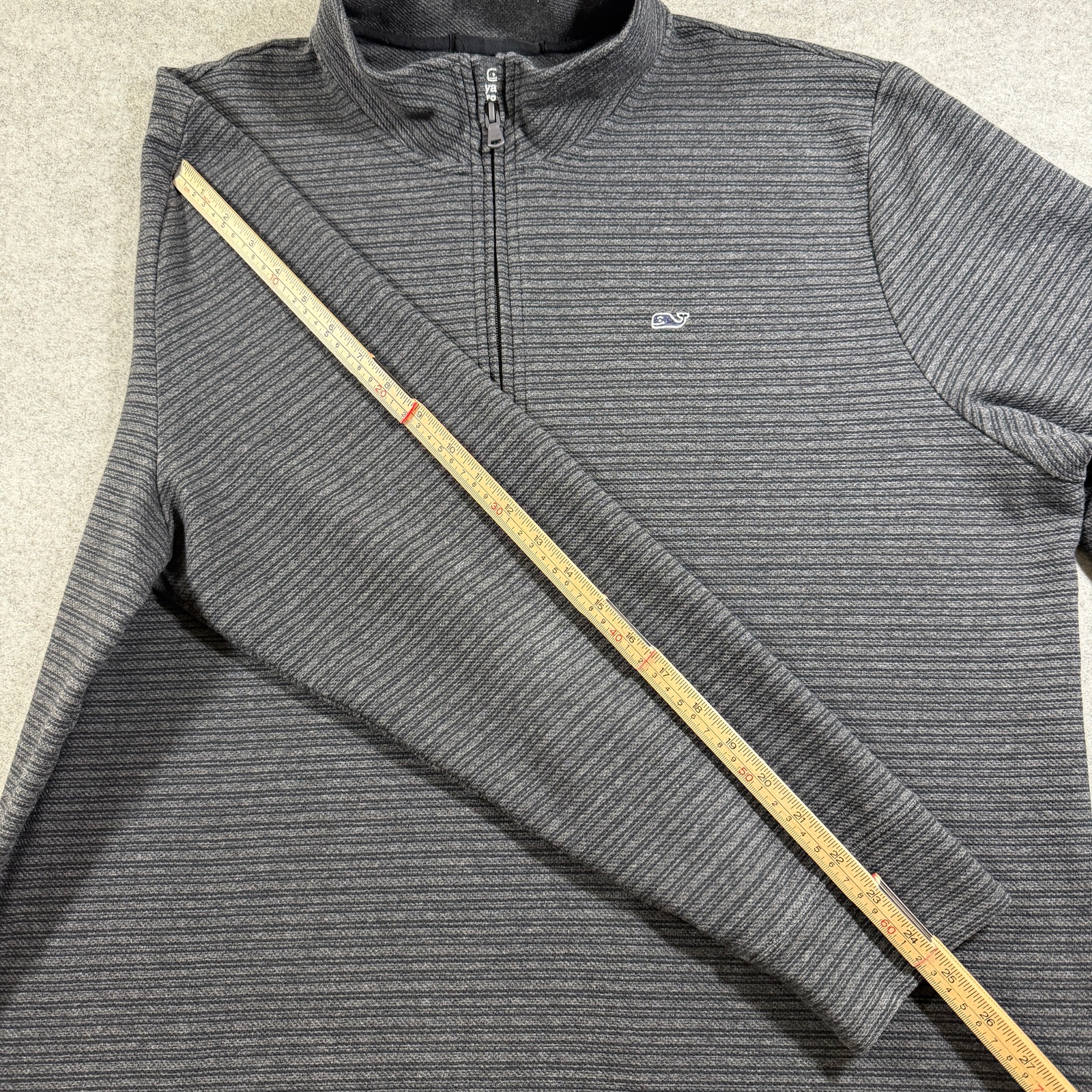 Vineyard Vines 1/4 Zip Knit Pullover Mens 2XL Gray Whale Logo Preppy Performance thumbnail 8