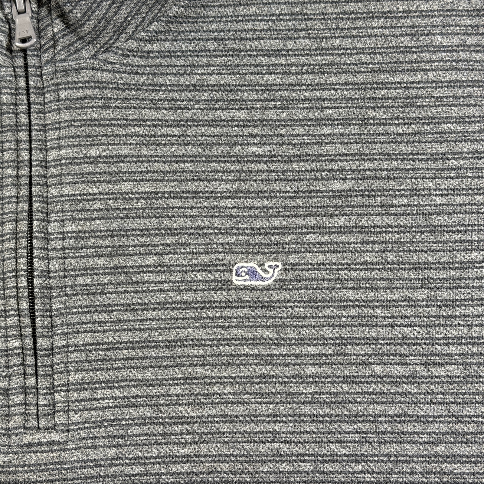 Vineyard Vines 1/4 Zip Knit Pullover Mens 2XL Gray Whale Logo Preppy Performance thumbnail 9